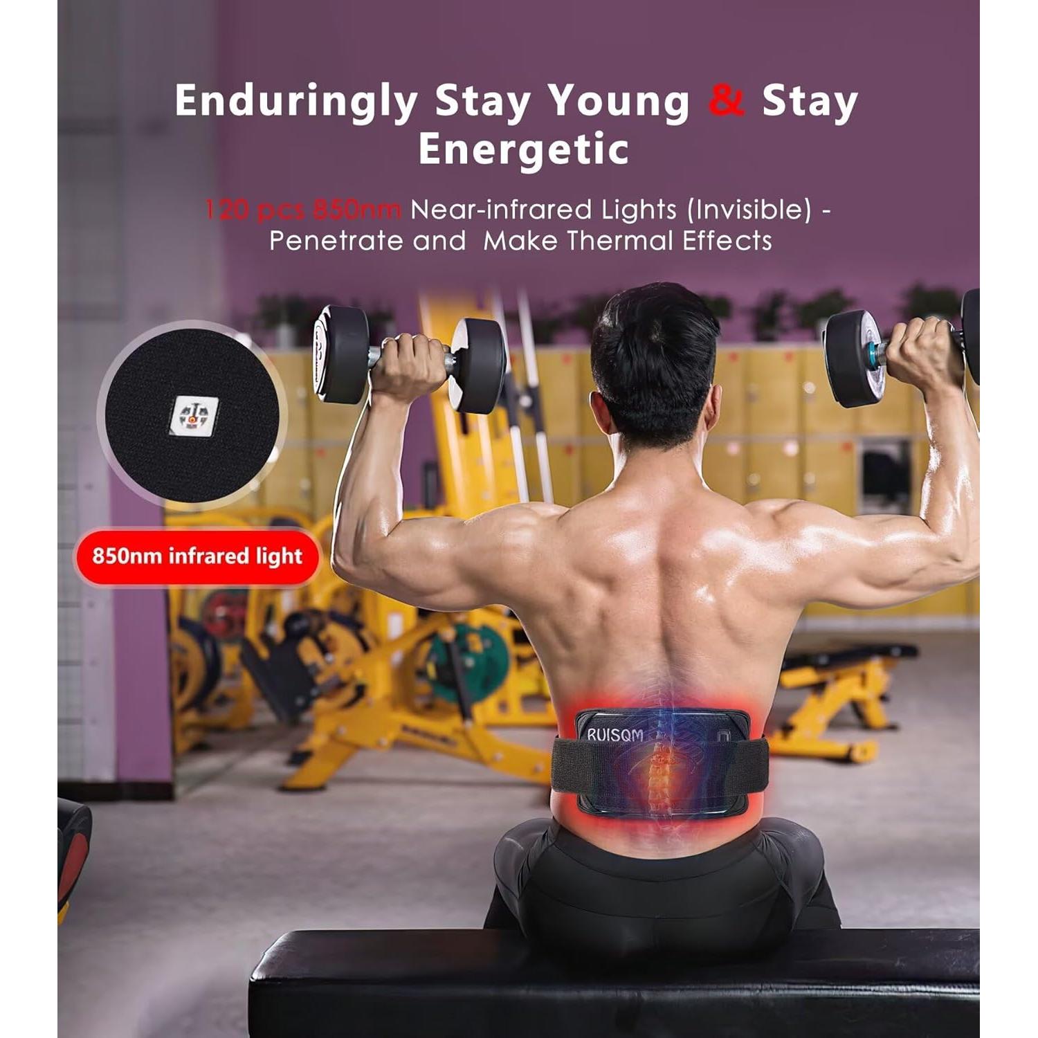 Cinturón de Terapia de Luz Roja RUISQM 660nm y 850nm