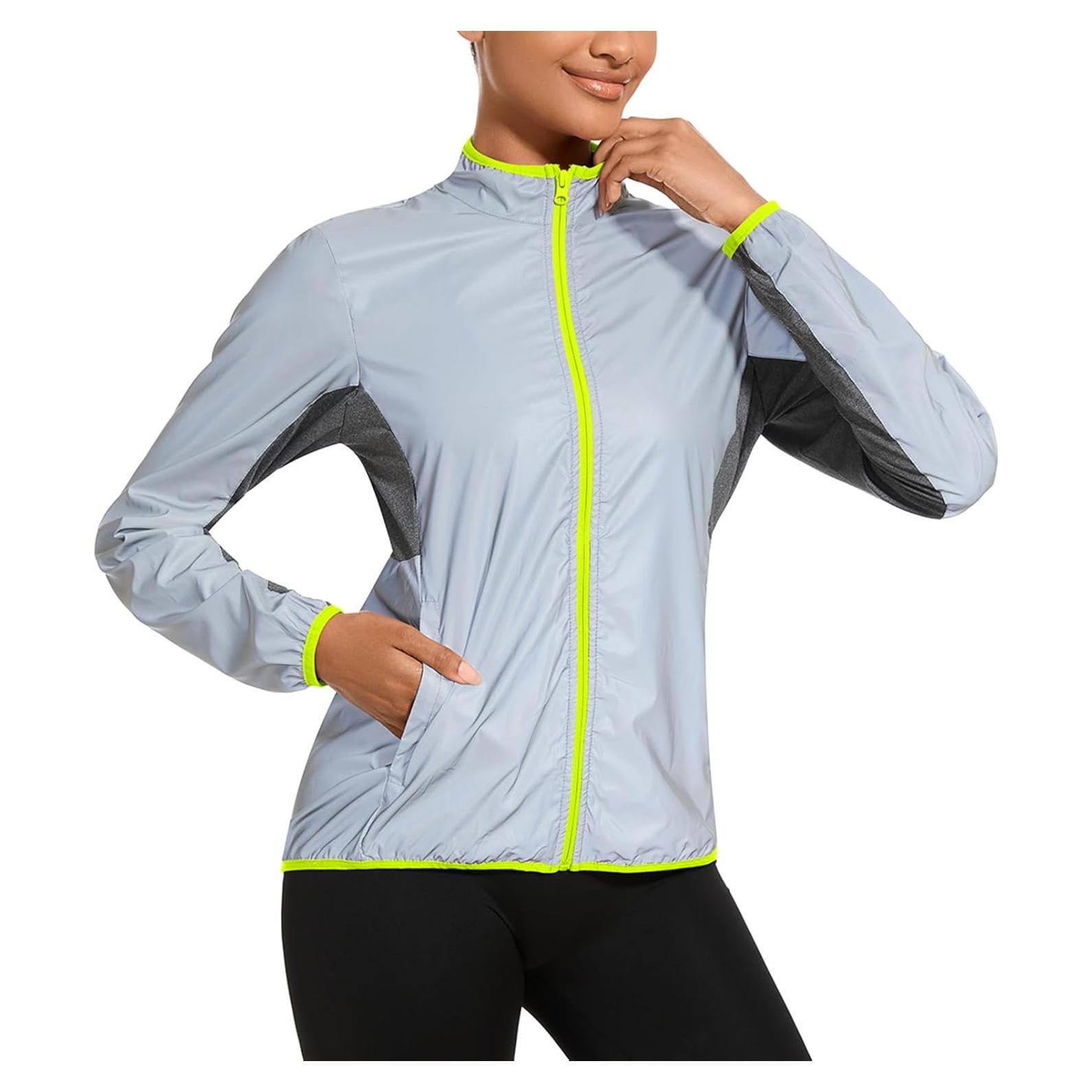Chaqueta Cortavientos bpbtti Mujer 360 Reflectante Gris/Amarillo