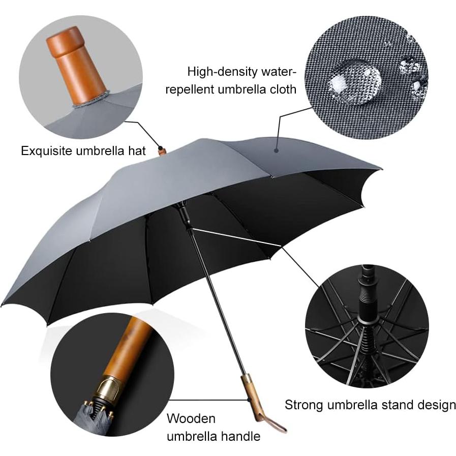 Paraguas Dlin Automático 137 cm Impermeable para 2 Personas