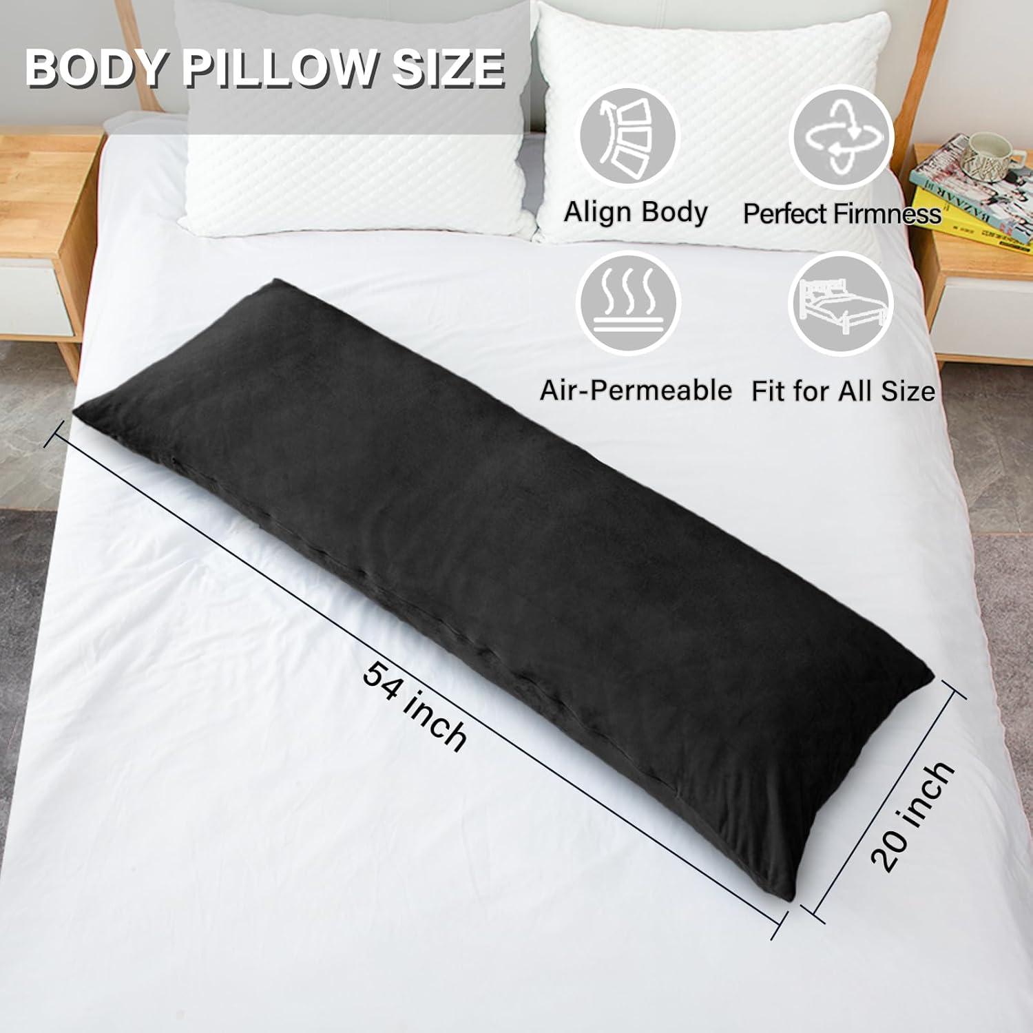 Almohada Corporal 1 MIDDLE ONE de Espuma Memoria 50.8x137.2 cm Negra