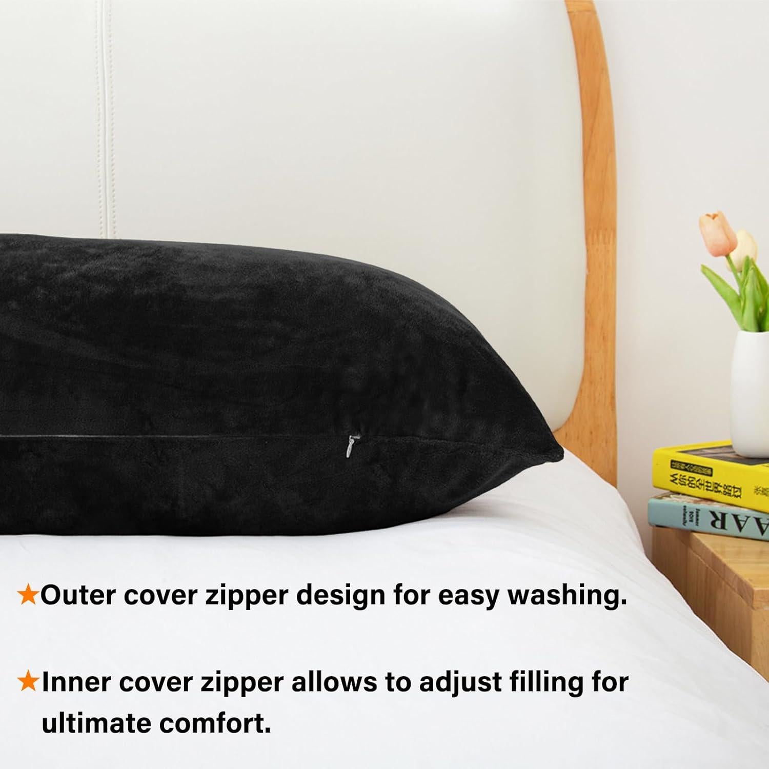 Almohada Corporal 1 MIDDLE ONE de Espuma Memoria 50.8x137.2 cm Negra