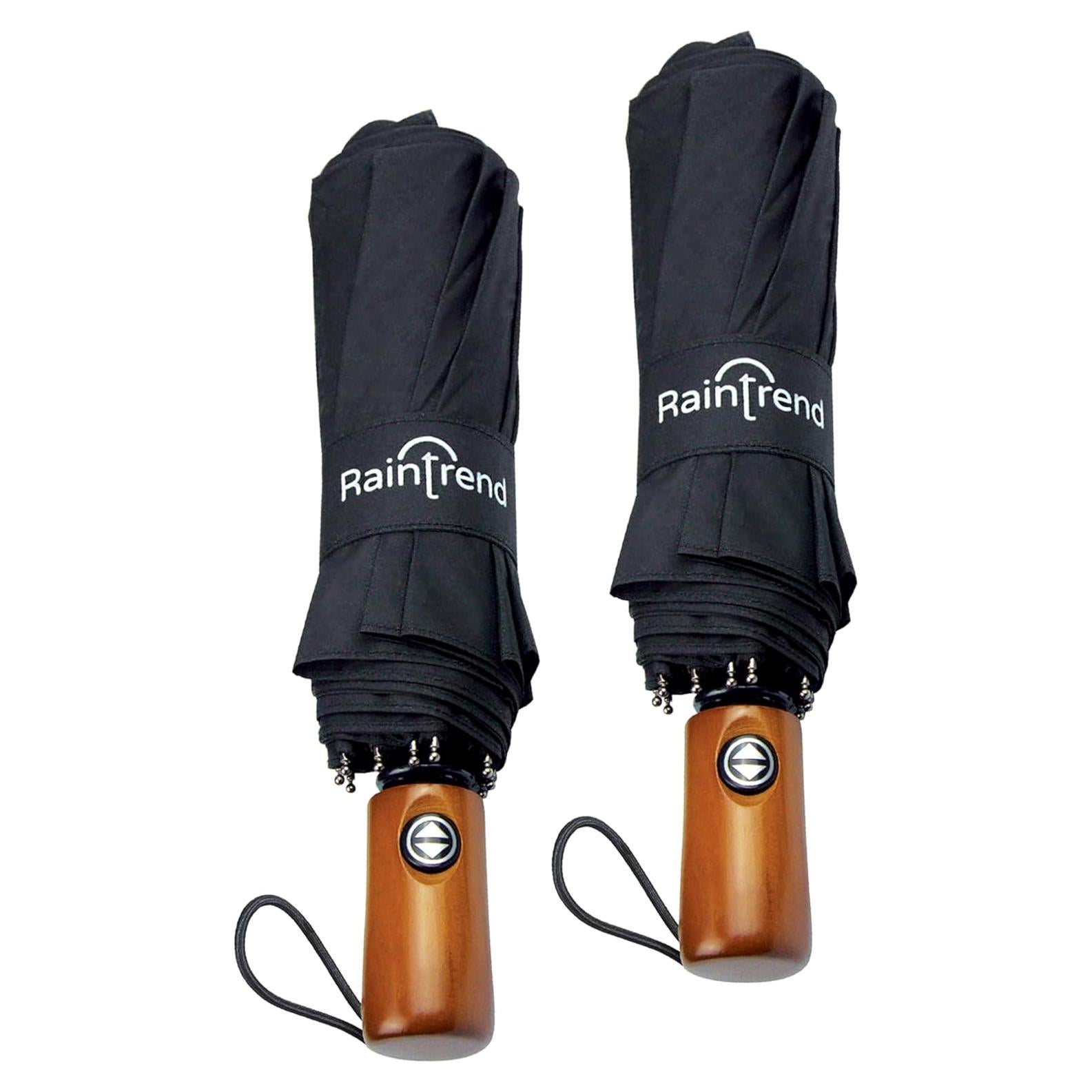 Sombrilla de viaje automática a prueba de viento 2 Pack