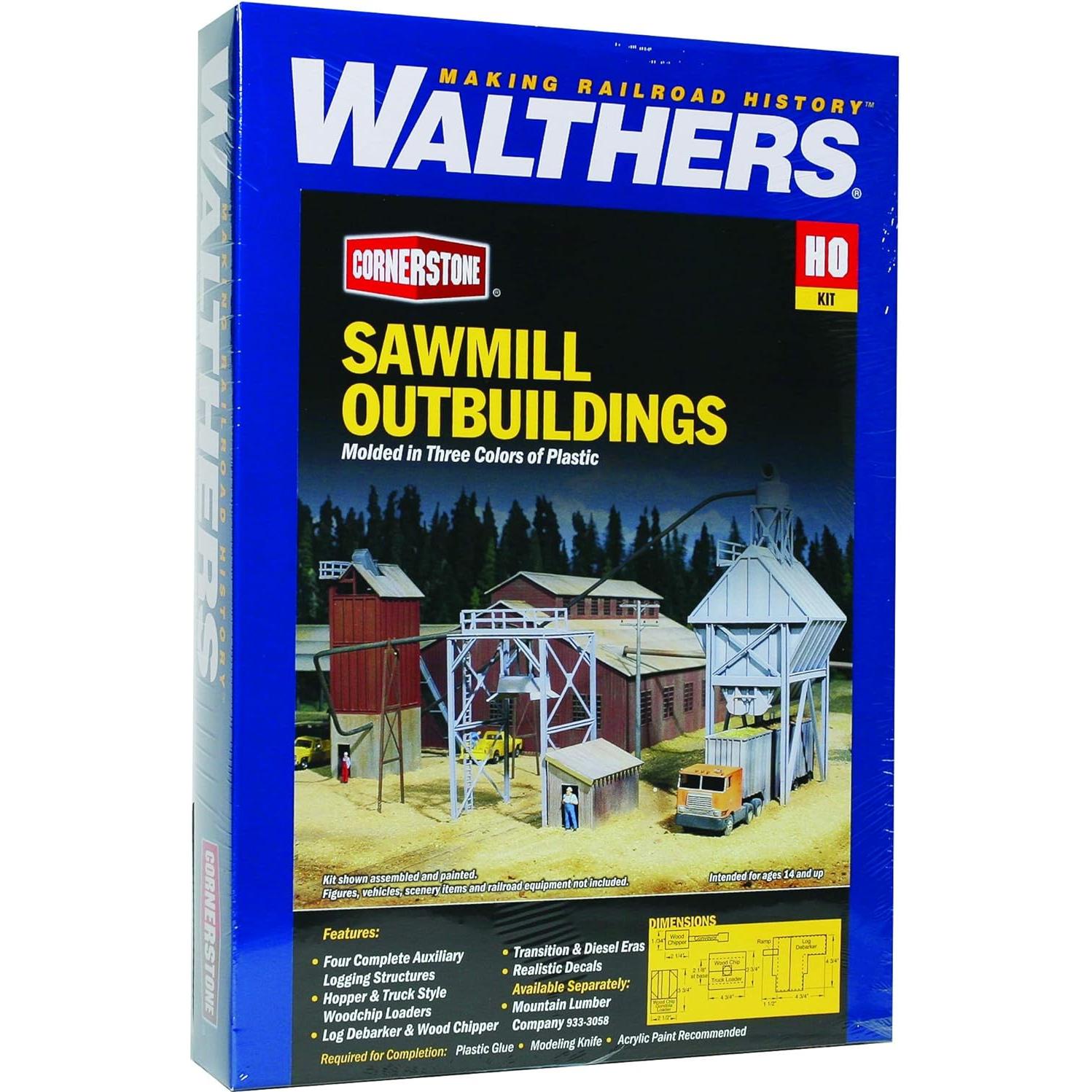 Edificios Auxiliares Aserradero Walthers 933-3144 Escala HO