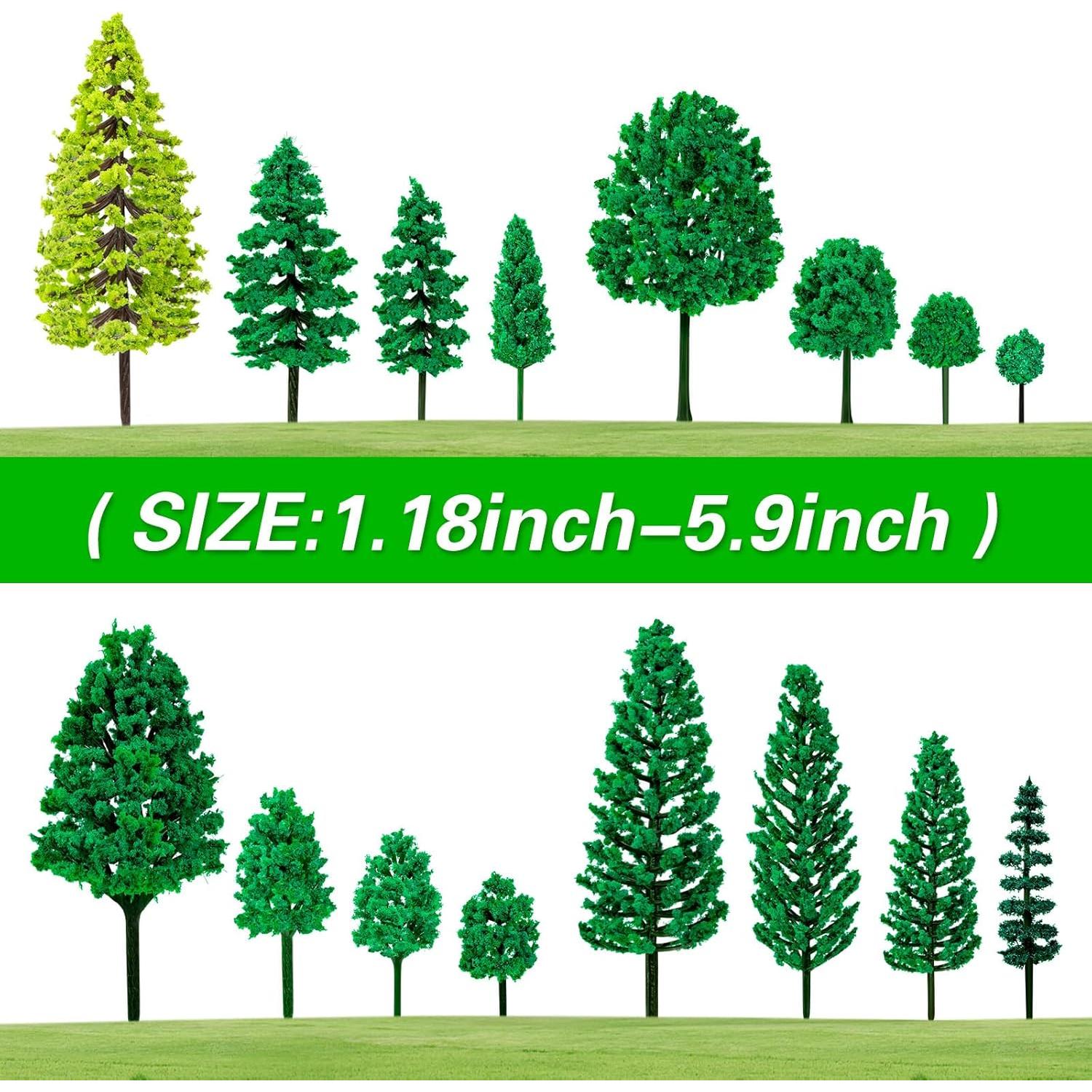 40 Piezas Mini Árboles Falsos ALDMIO para Dioramas 3-15 cm