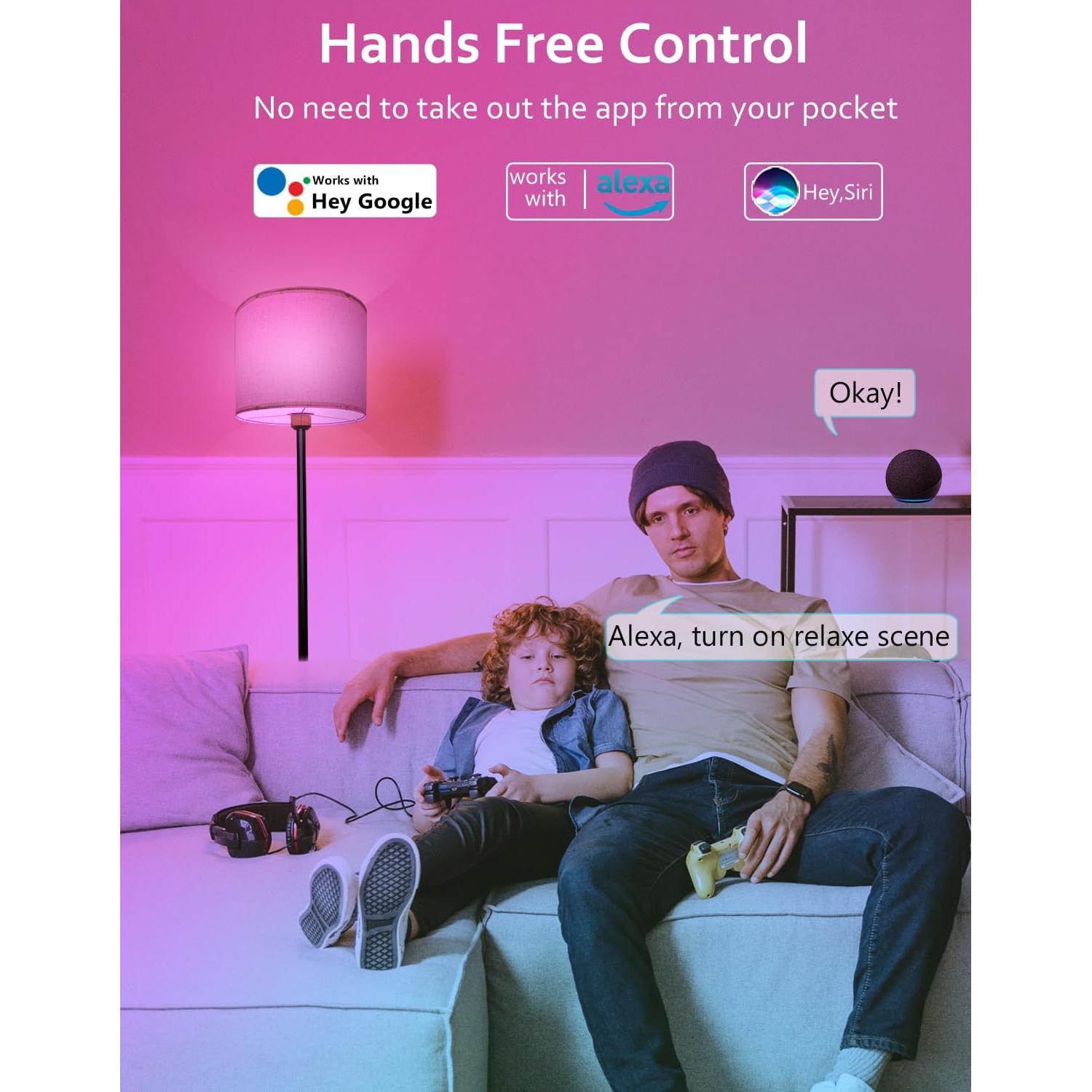 Lámpara de pie inteligente YHW DBZ-SPL9W con control remoto