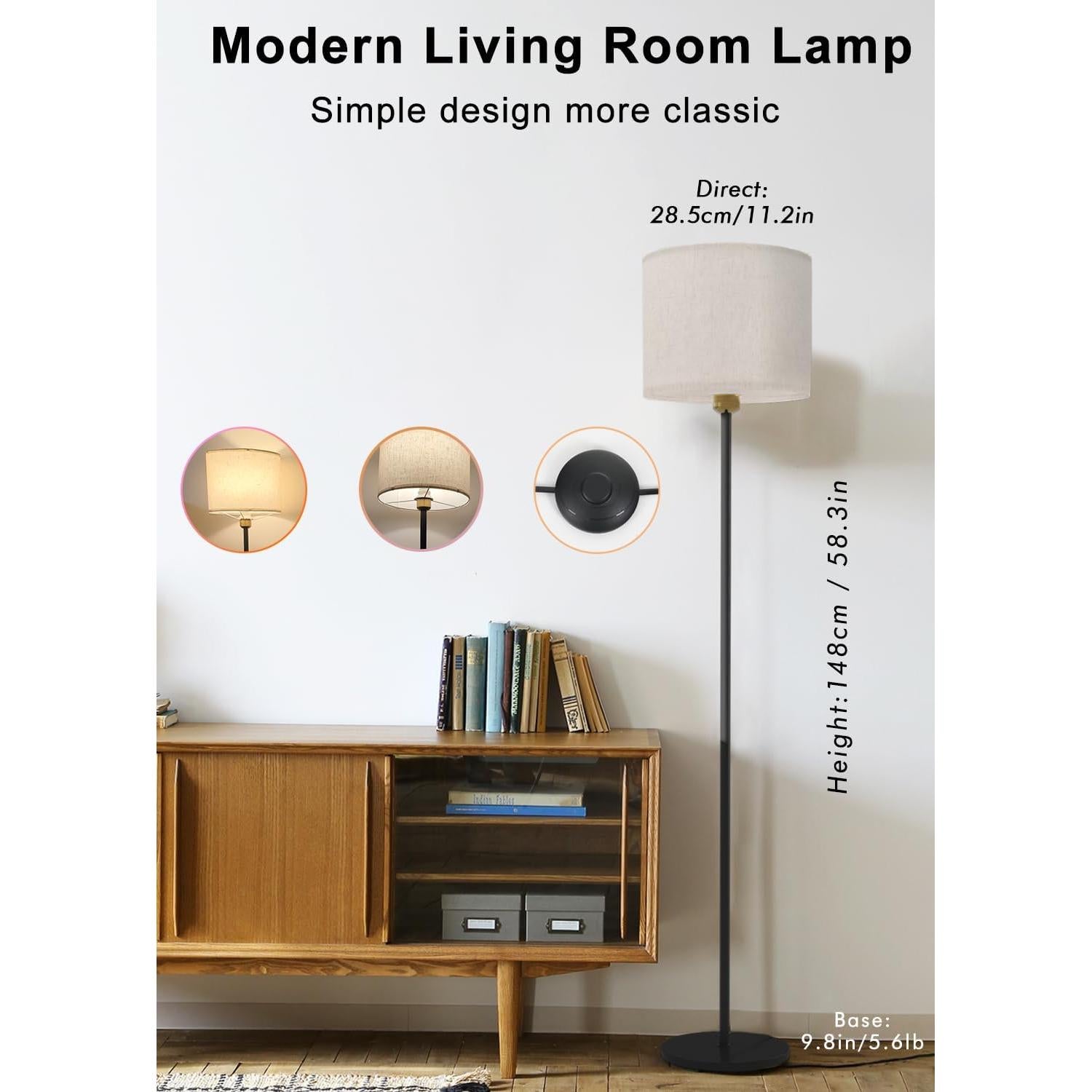 Lámpara de pie inteligente YHW DBZ-SPL9W con control remoto