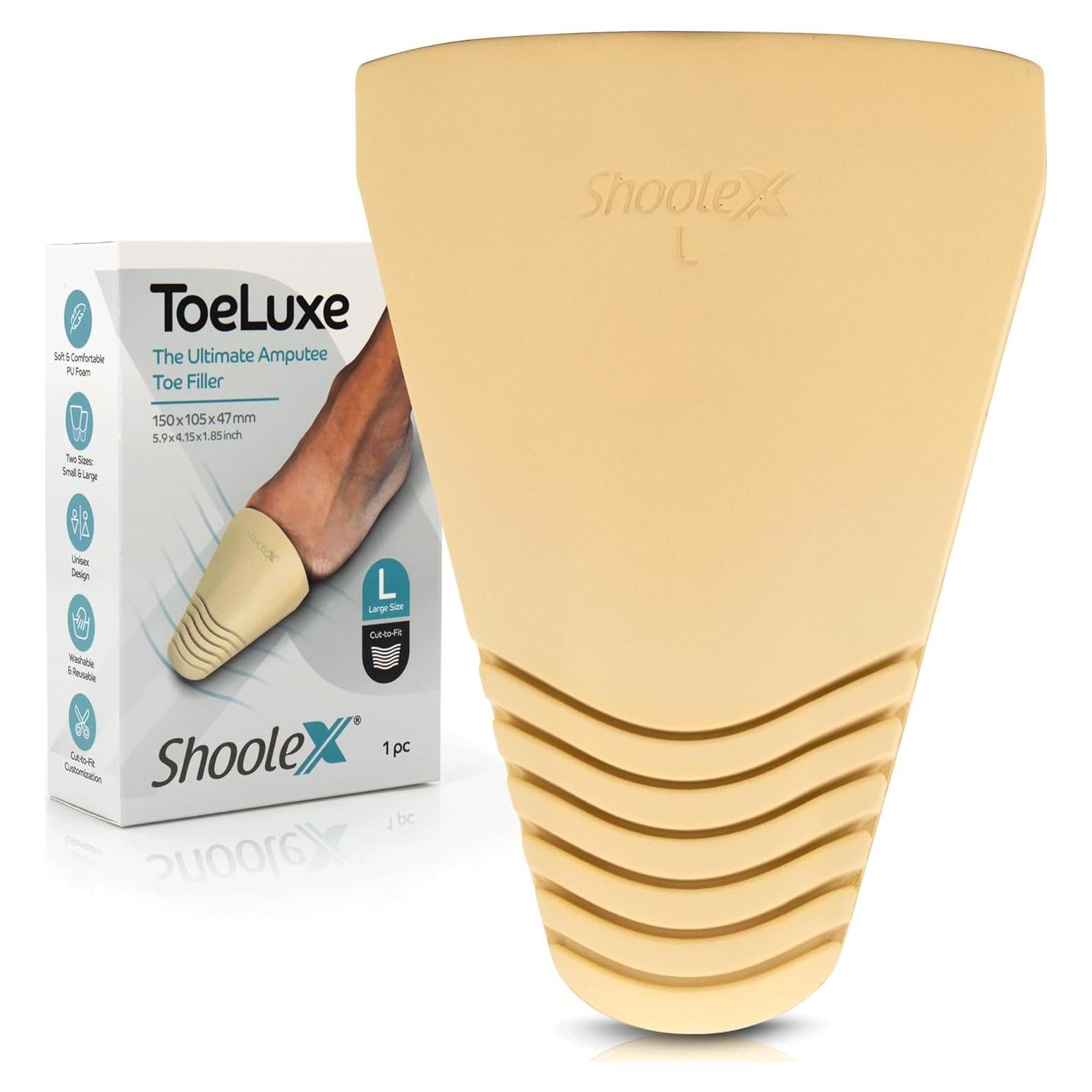 Relleno de Dedo para Amputados ToeLuxe - Espuma PU Suave Grande