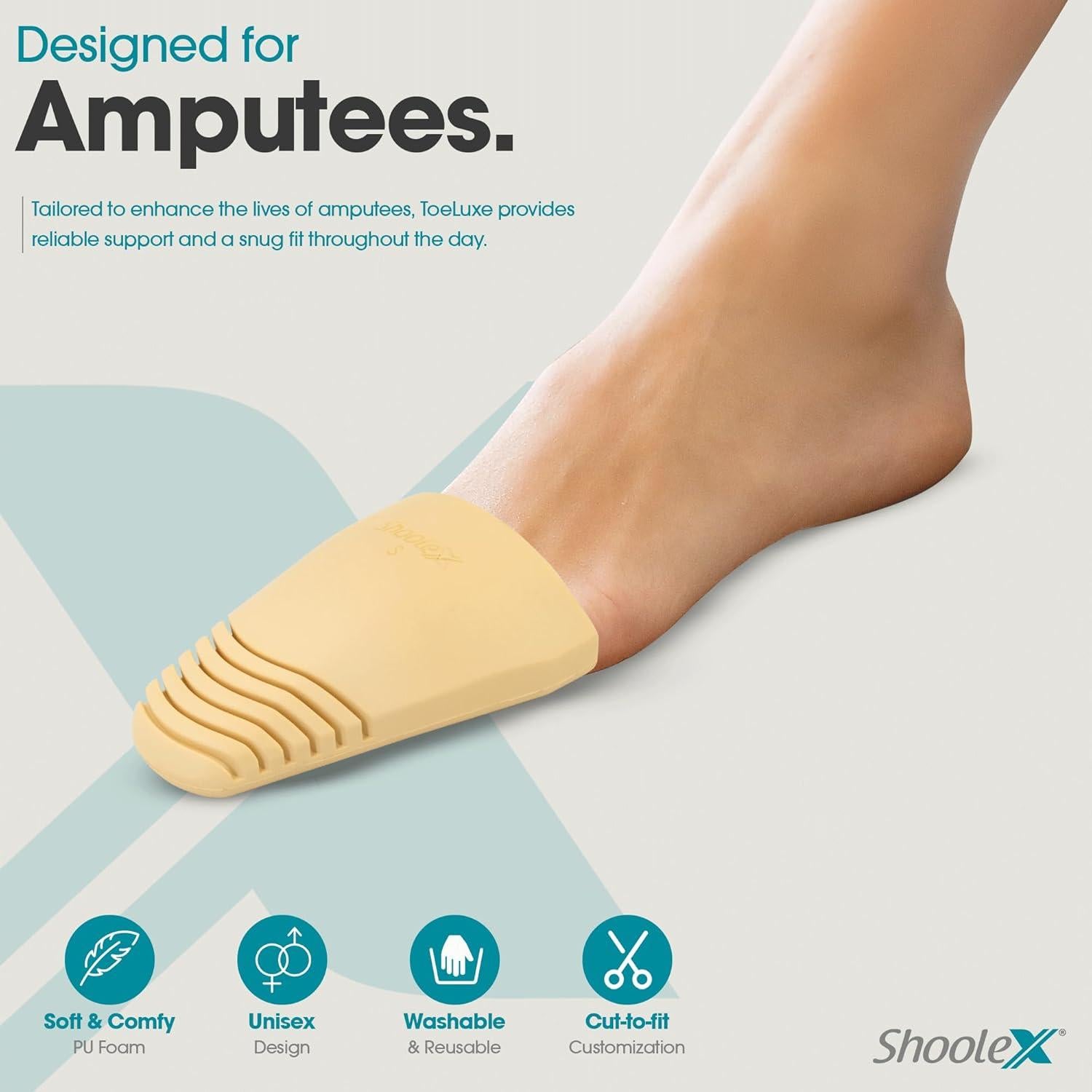 Relleno de Dedo para Amputados ToeLuxe - Espuma PU Suave Grande