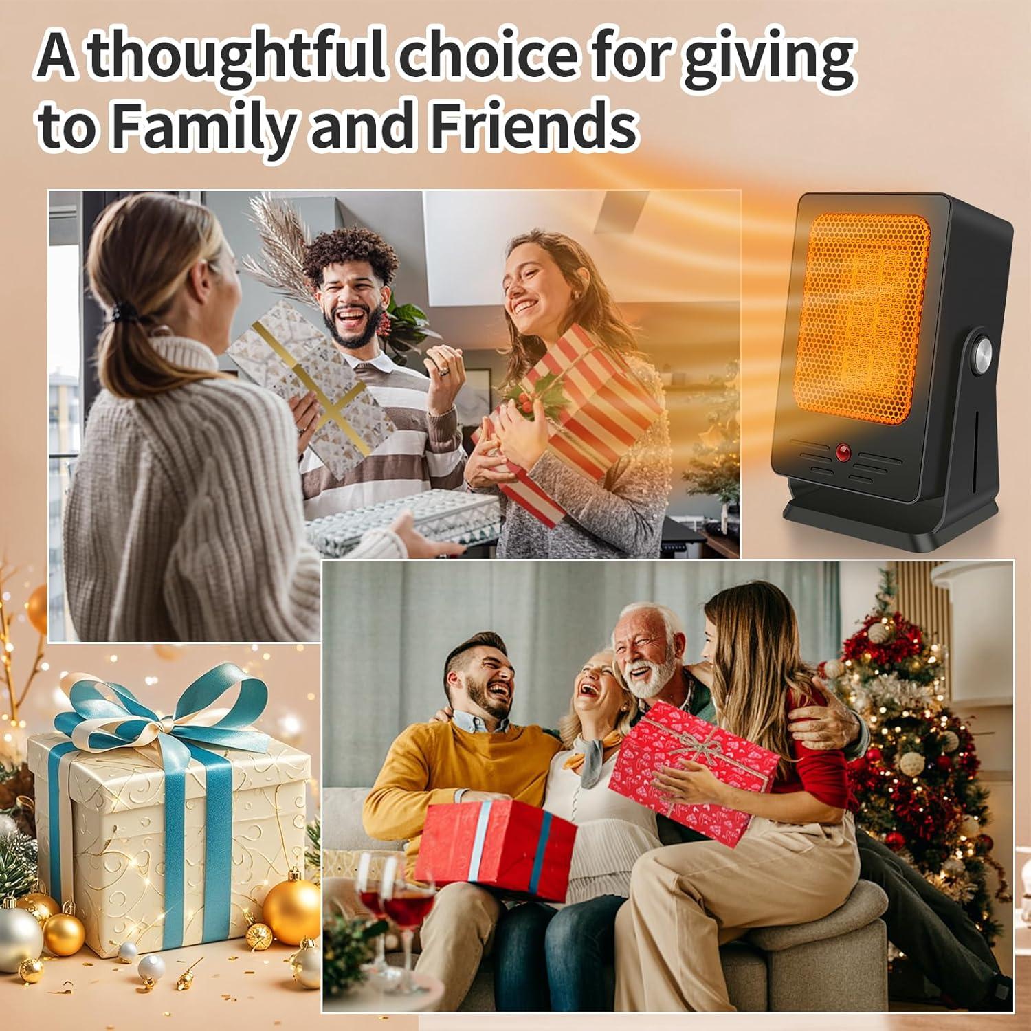 Calentador Eléctrico Verminget 900W Compacto Ajustable Negro