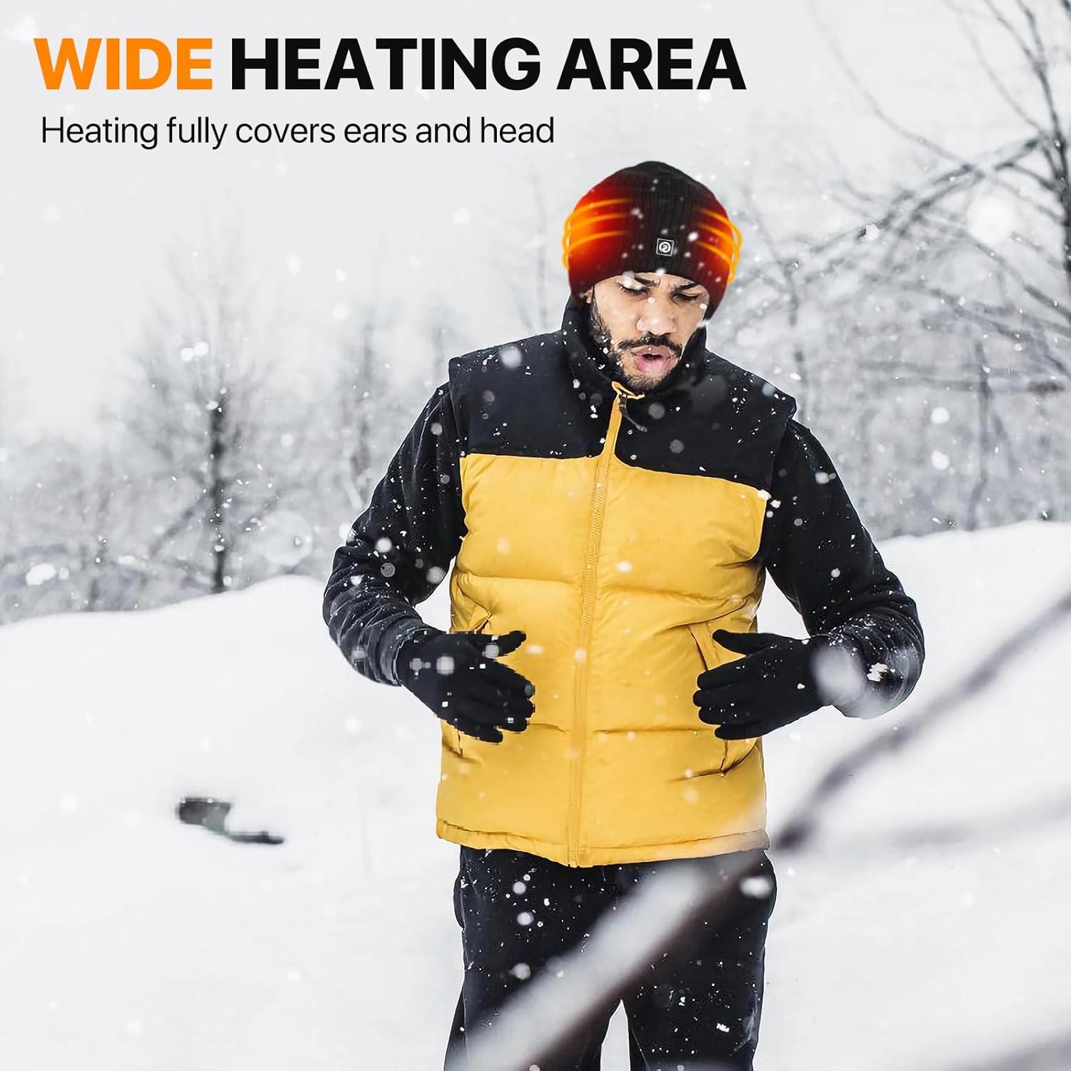 Gorro Térmico Eléctrico Recargable Unisex SHH06 Negro