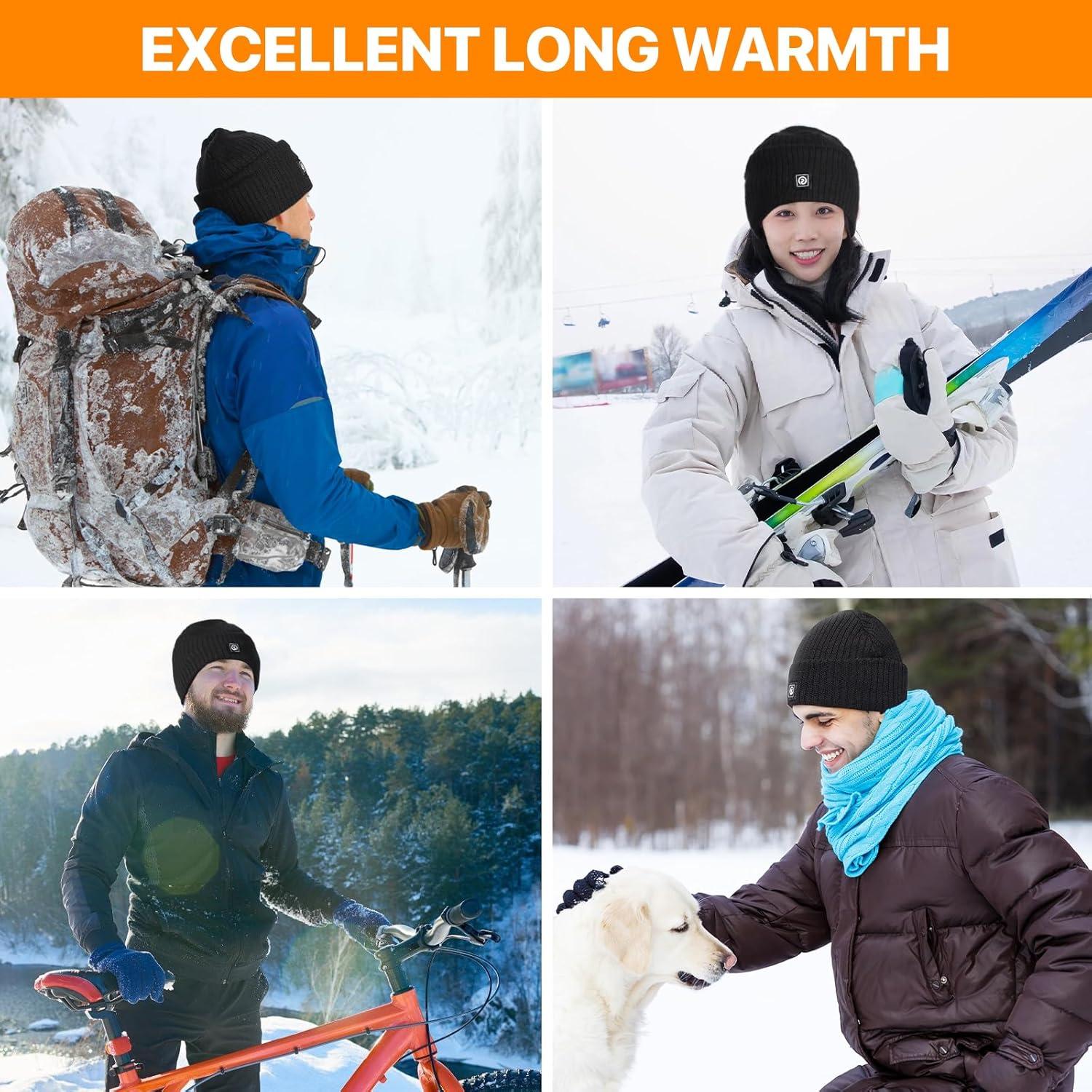 Gorro Térmico Eléctrico Recargable Unisex SHH06 Negro