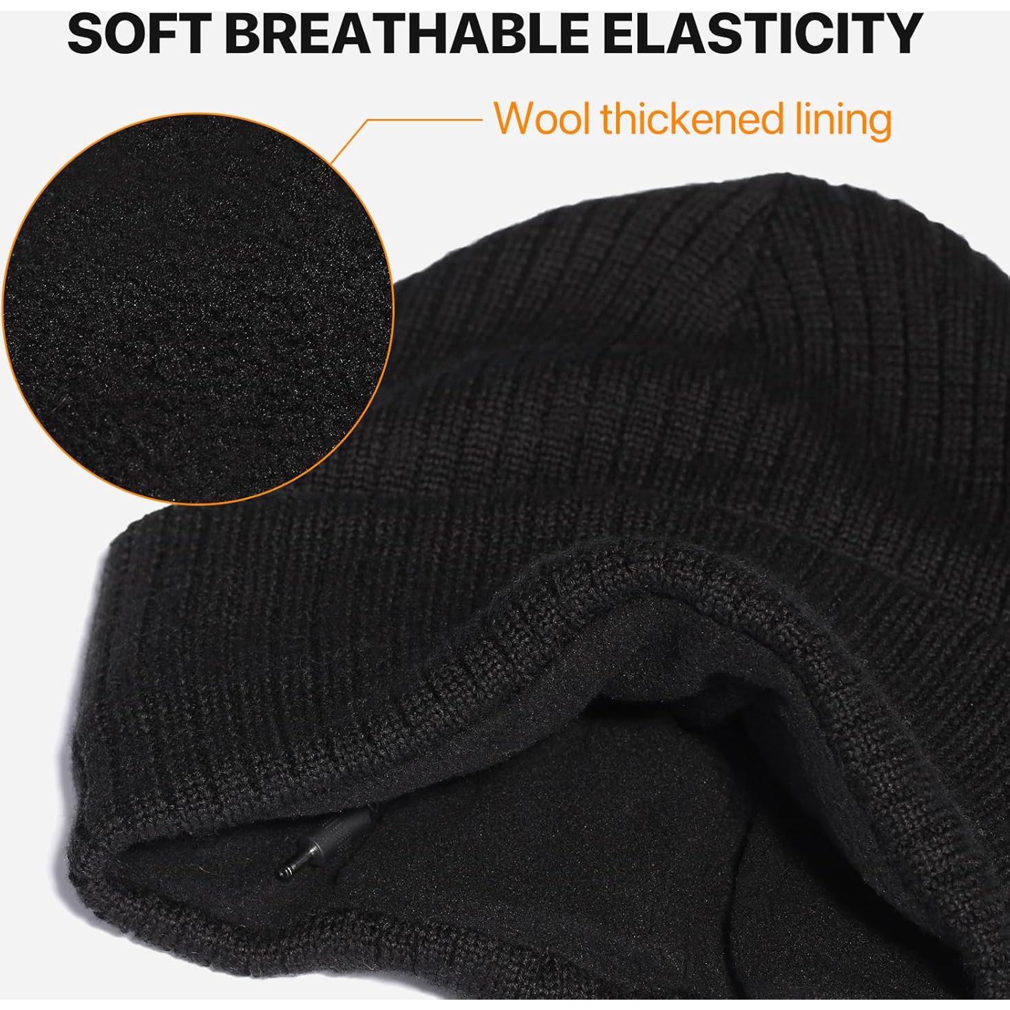 Gorro Térmico Eléctrico Recargable Unisex SHH06 Negro
