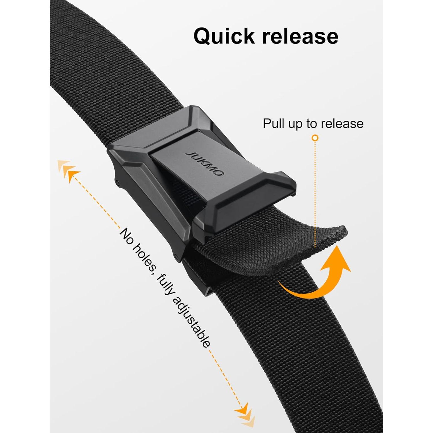 Cinturón Táctico Elástico JUKMO para Hombres 3,81 cm Nylon