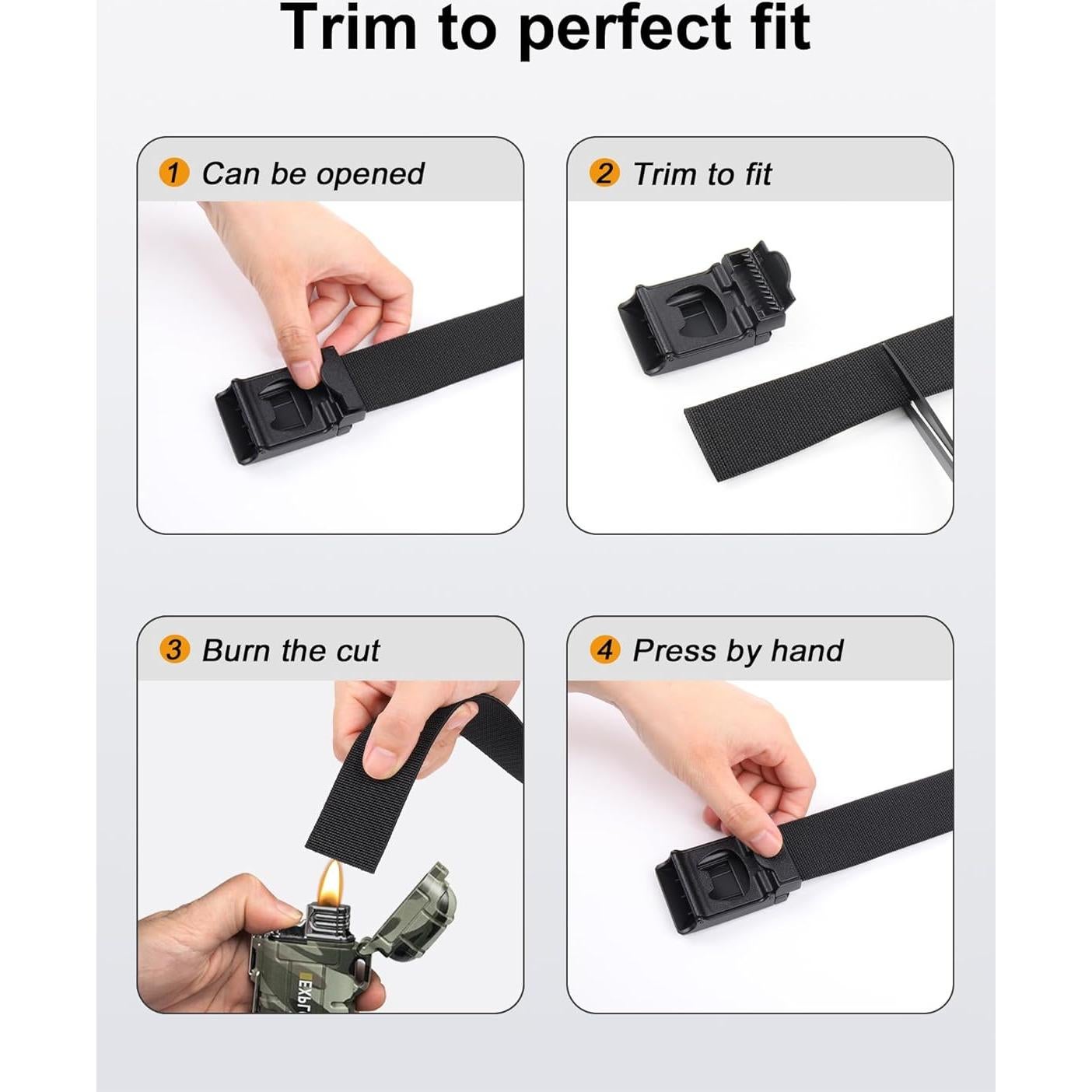 Cinturón Táctico Elástico JUKMO para Hombres 3,81 cm Nylon