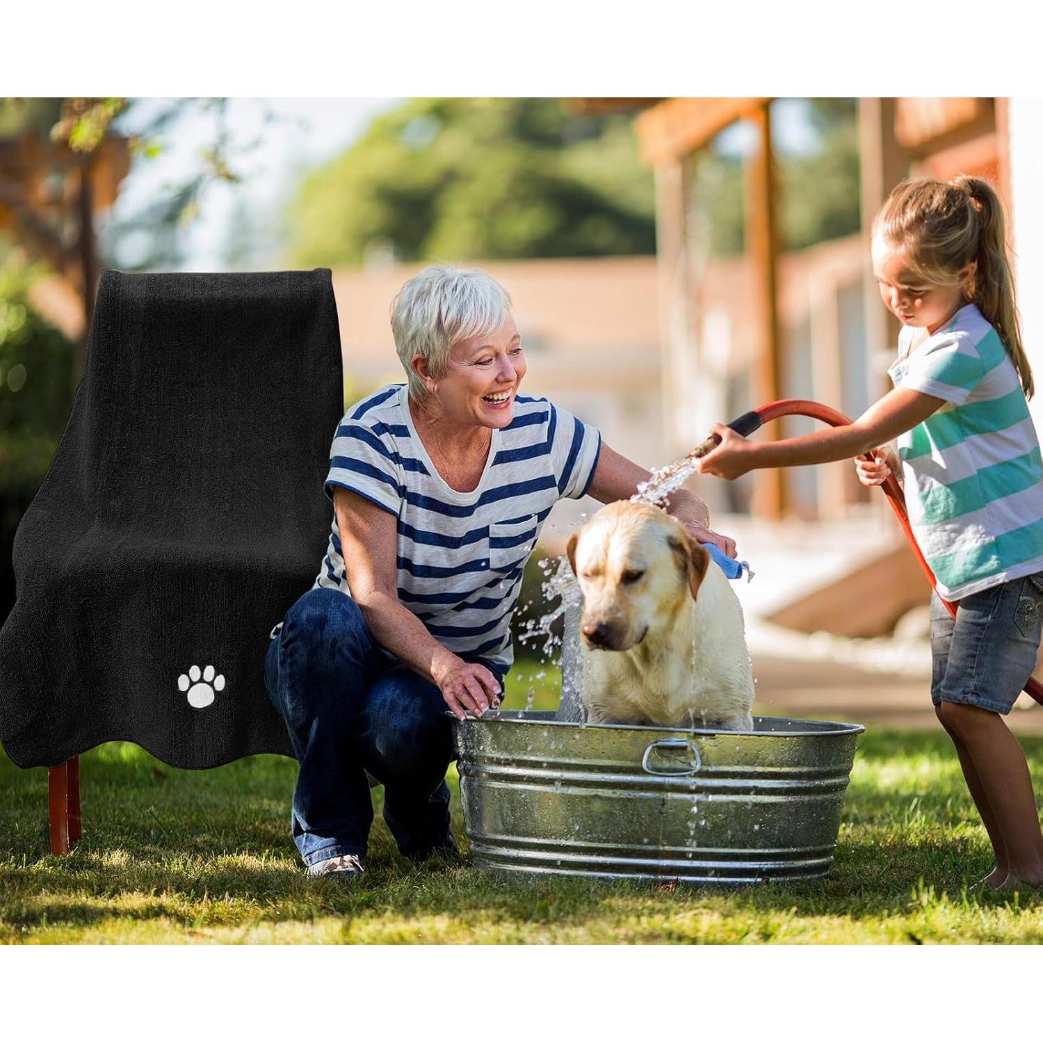 Paquete de 3 Toallas de Microfibra Puomue 101.6x60cm Negros