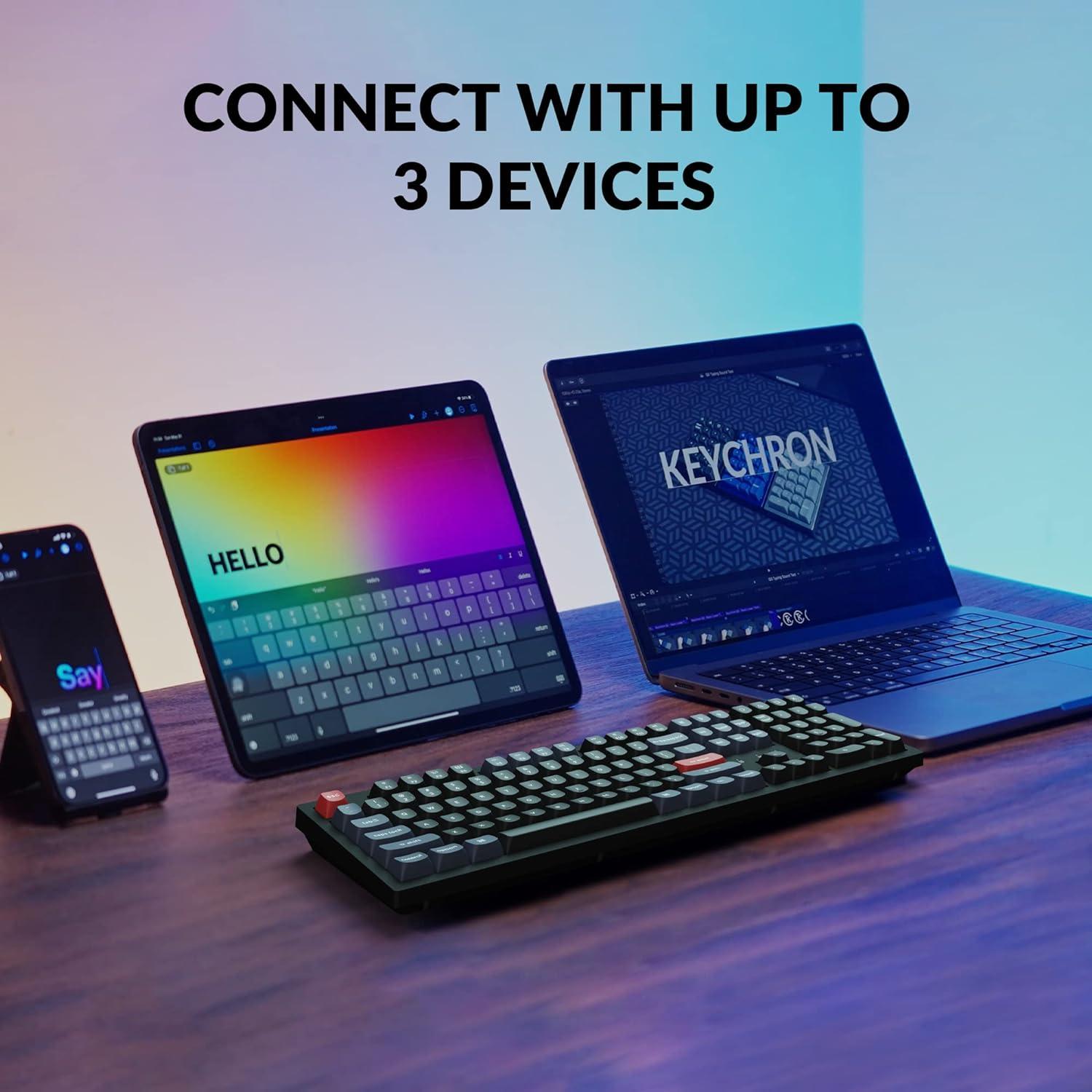 Teclado Mecánico Inalámbrico Keychron K10 Pro - Retroiluminación Blanca