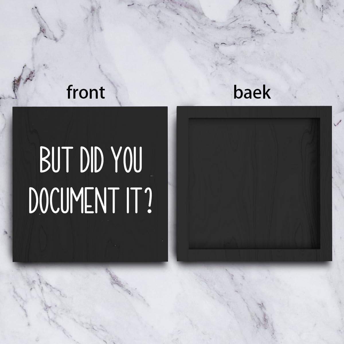 Señal de Caja de Madera MMIISHE 12.7x12.7cm Decorativa Negra