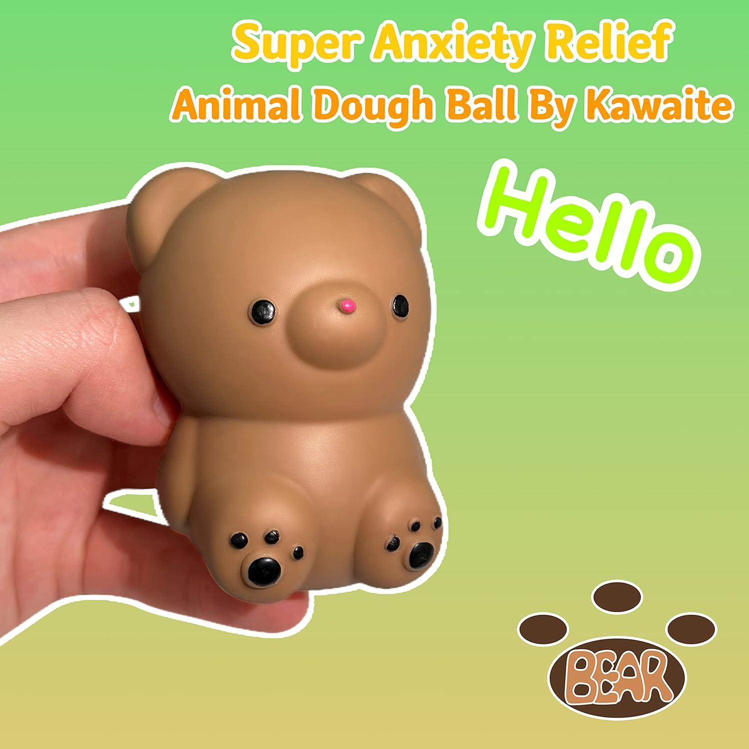 Bola de Alivio de Estrés Kawaite Oso Marrón 6x6x9 cm