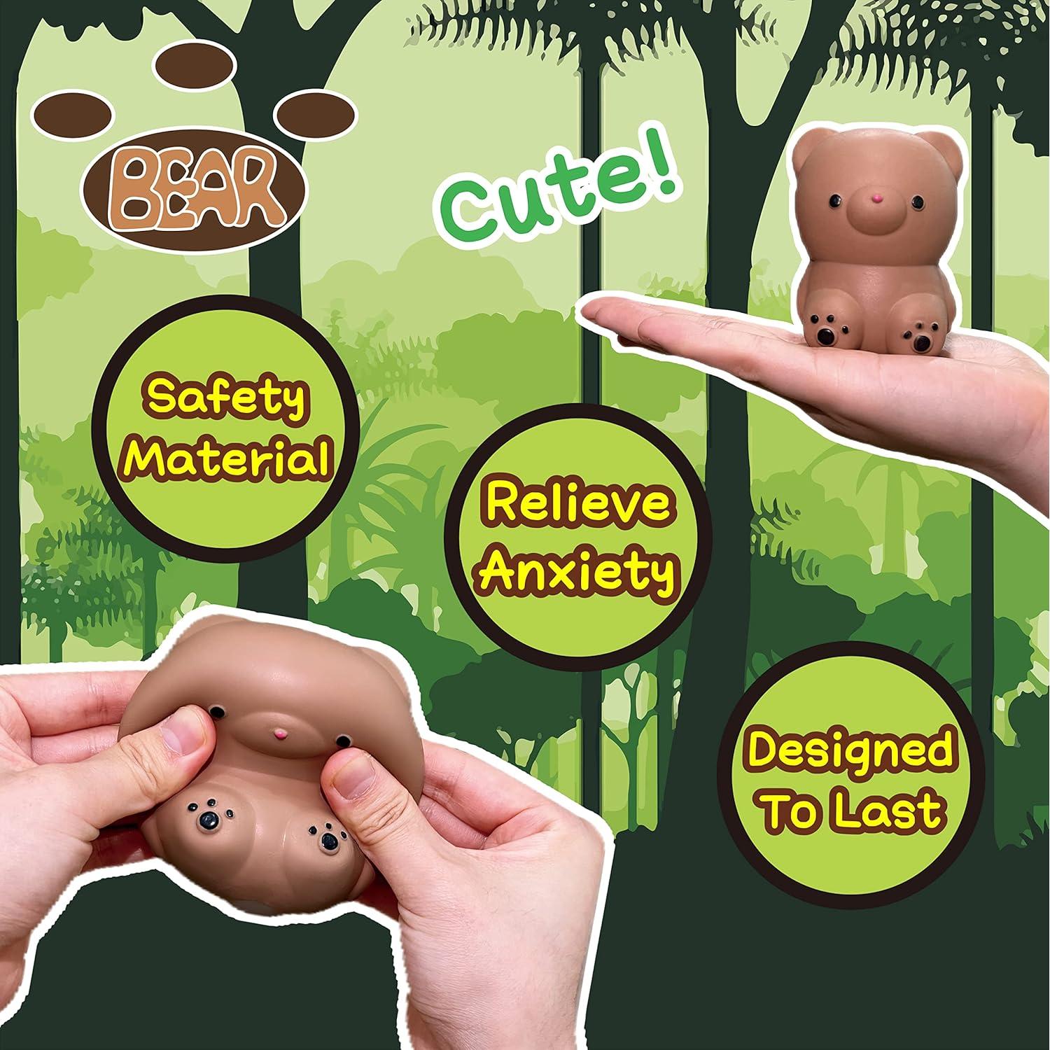 Bola de Alivio de Estrés Kawaite Oso Marrón 6x6x9 cm