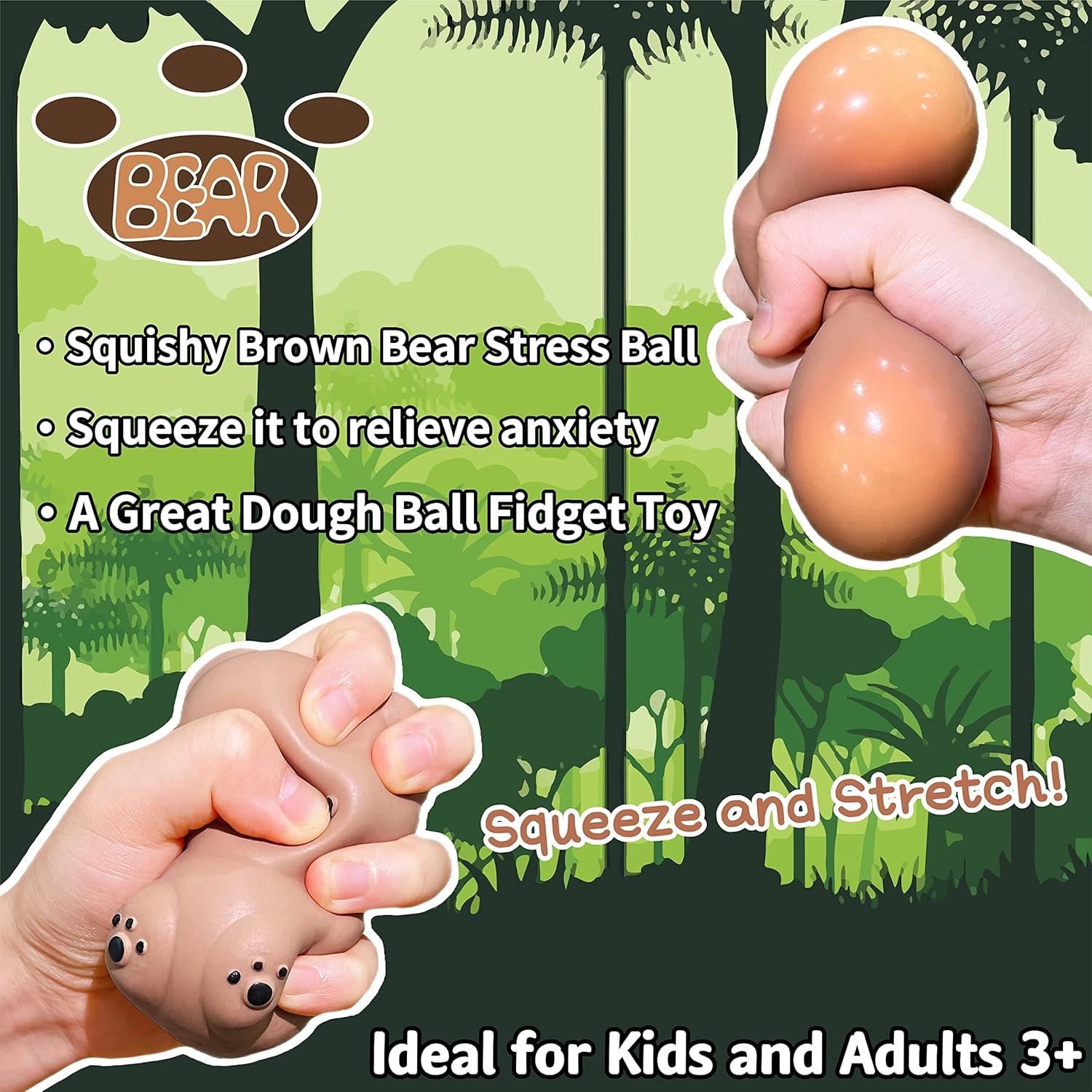 Bola de Alivio de Estrés Kawaite Oso Marrón 6x6x9 cm