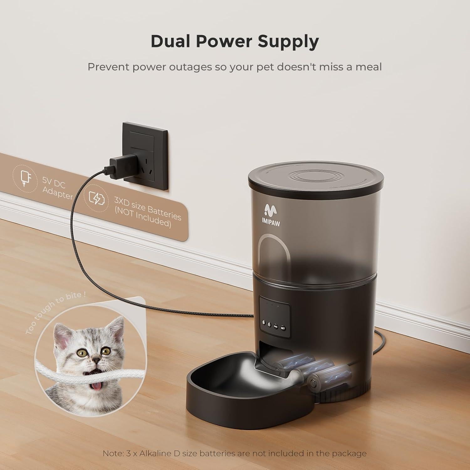 Comedero Automático IMIPAW 3L para Gatos - Alimentación Programable