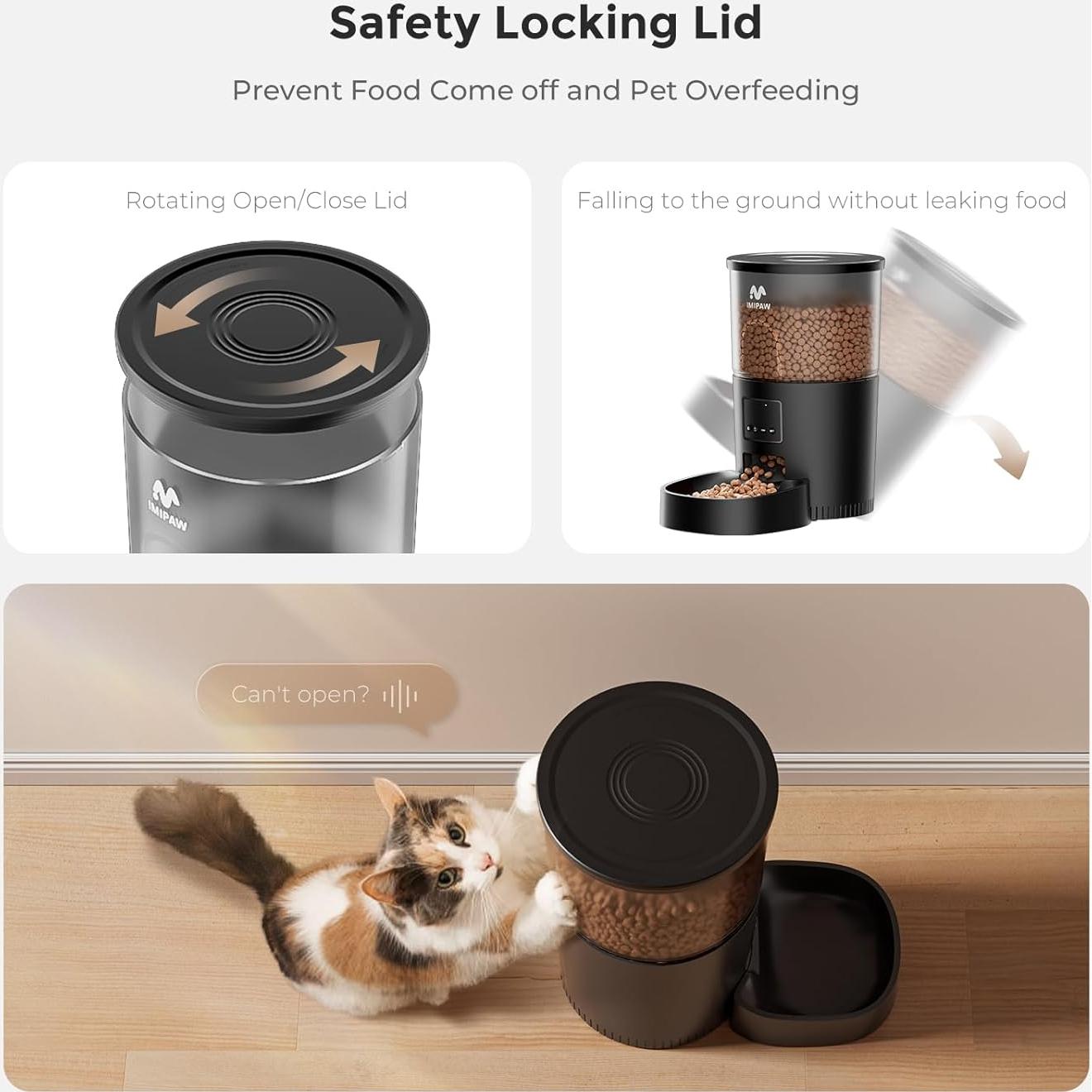 Comedero Automático IMIPAW 3L para Gatos - Alimentación Programable