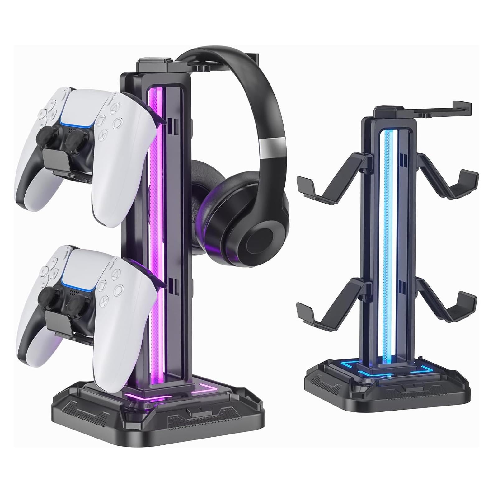 Soporte para Auriculares RGB KDD KDD-728 con 9 Modos de Luz