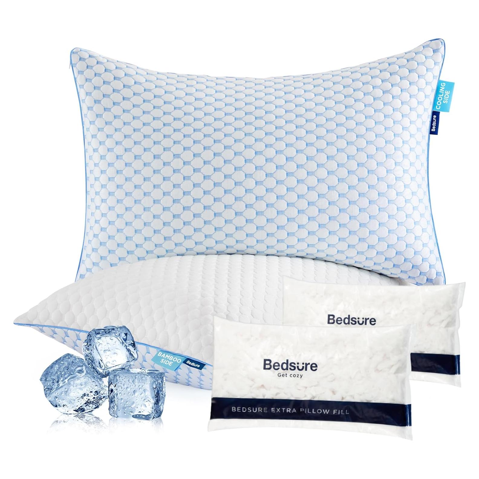Cojines de Cama Refrigerantes Bedsure - Espuma Viscoelástica 2P