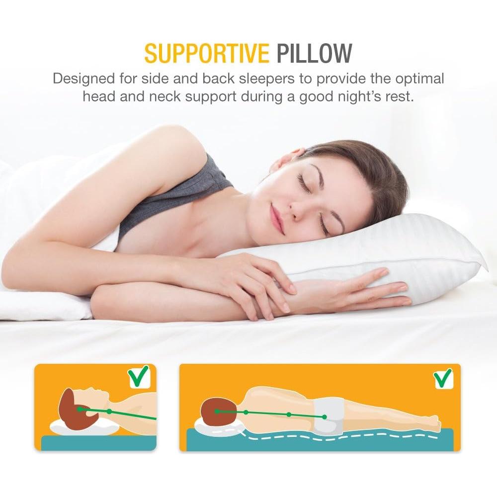 Almohadas de Cama DreamNorth Estándar 100% Algodón (2 Pzas) Blanco