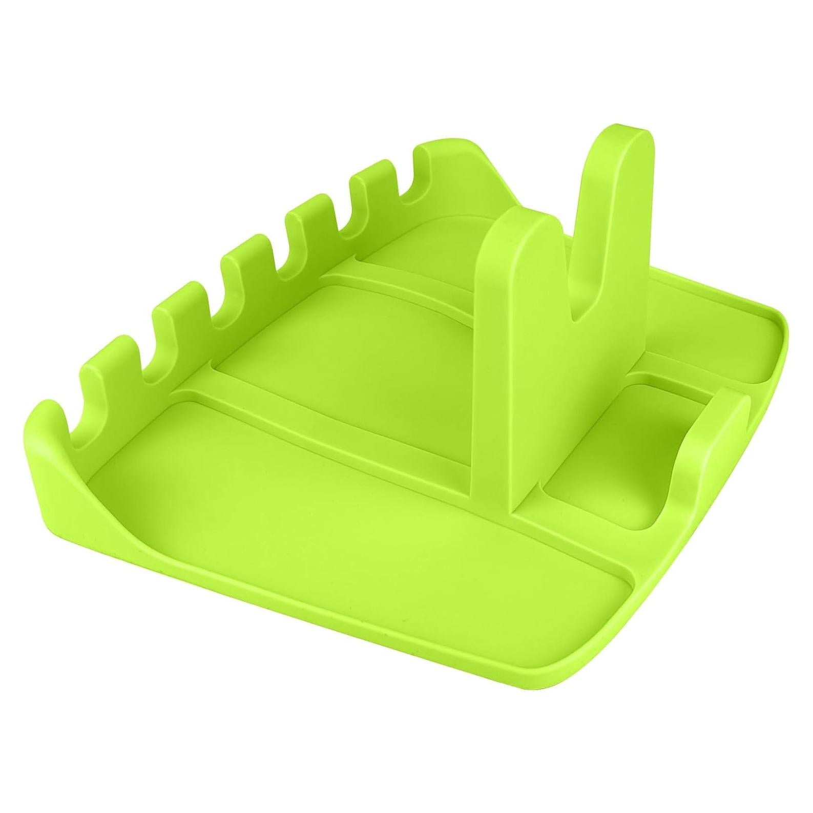 Soporte de Utensilios de Silicona MEETSWEET Verde Manzana