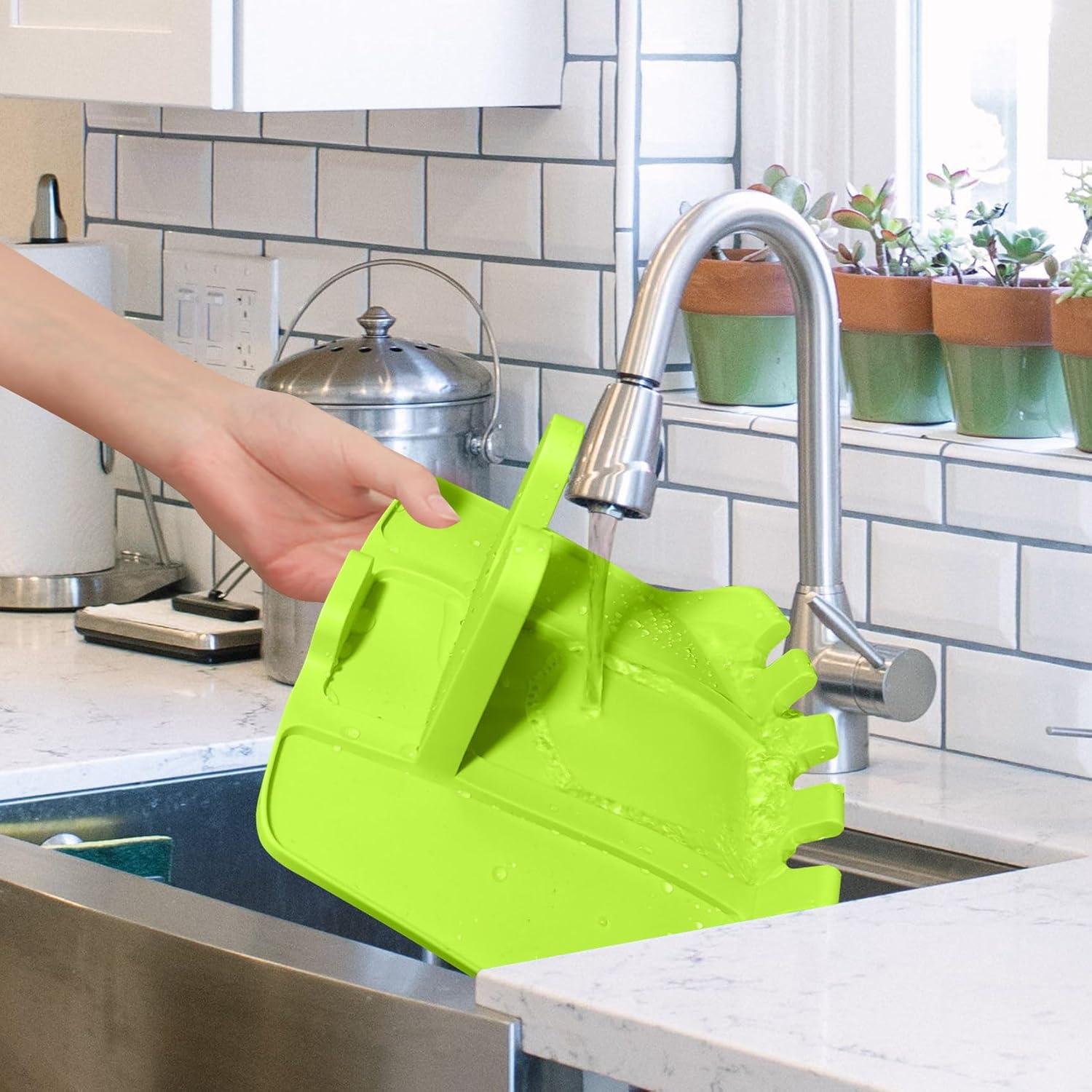 Soporte de Utensilios de Silicona MEETSWEET Verde Manzana