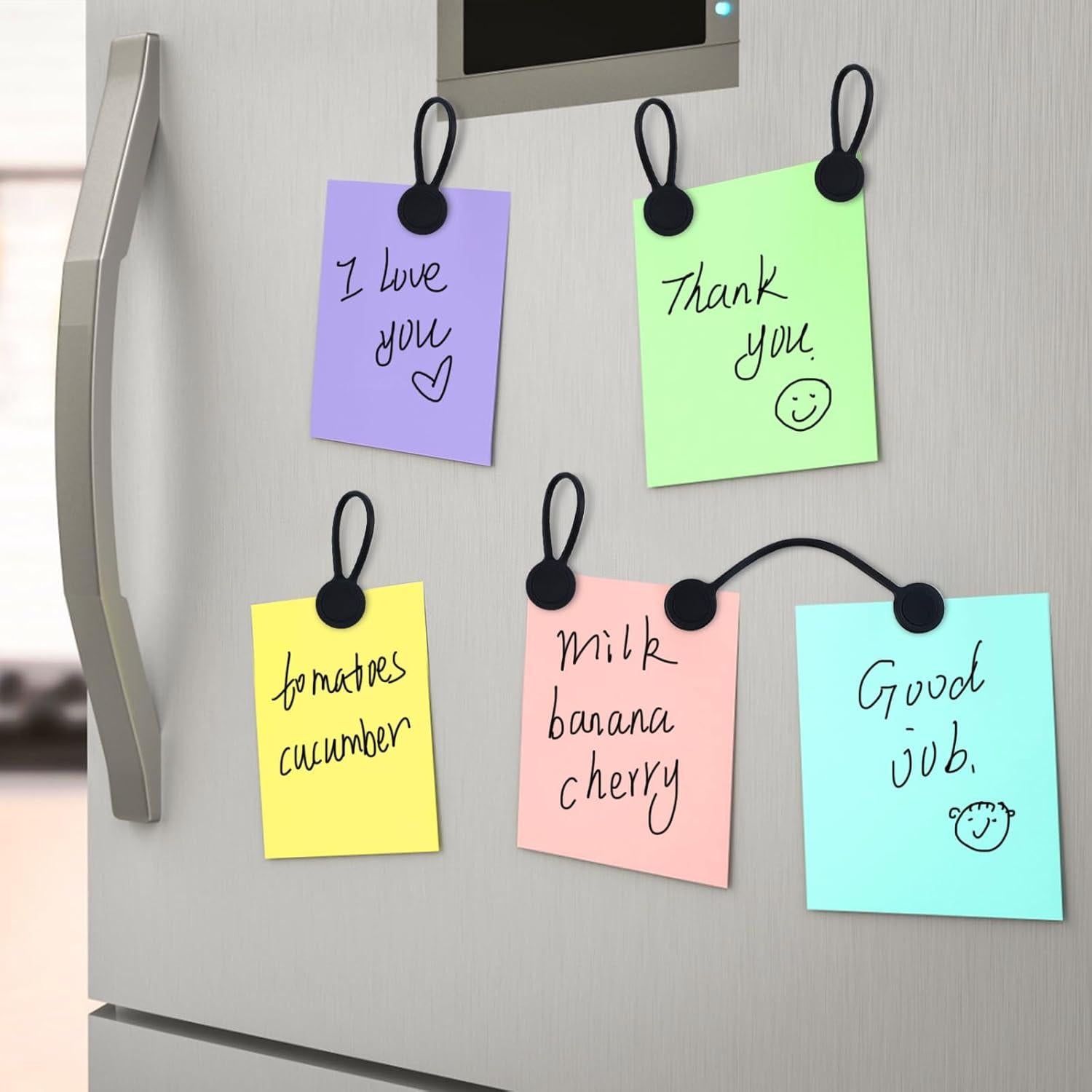 Paquete de 10 Sujetadores Magnéticos de Cable SMLBJUTE 10.9 cm Negro