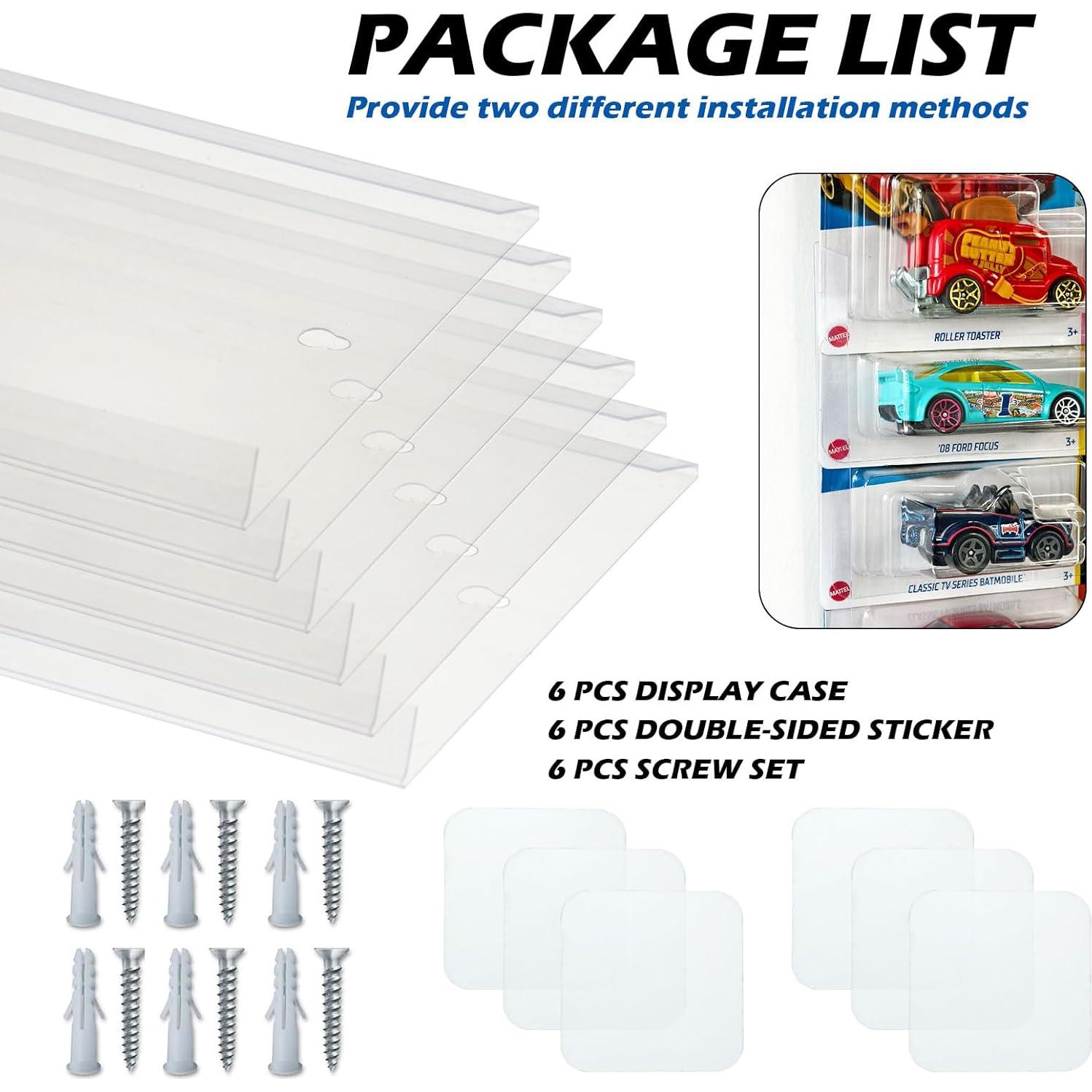 Paquete de 6 estuches de exhibición Monciysn para 60 autos