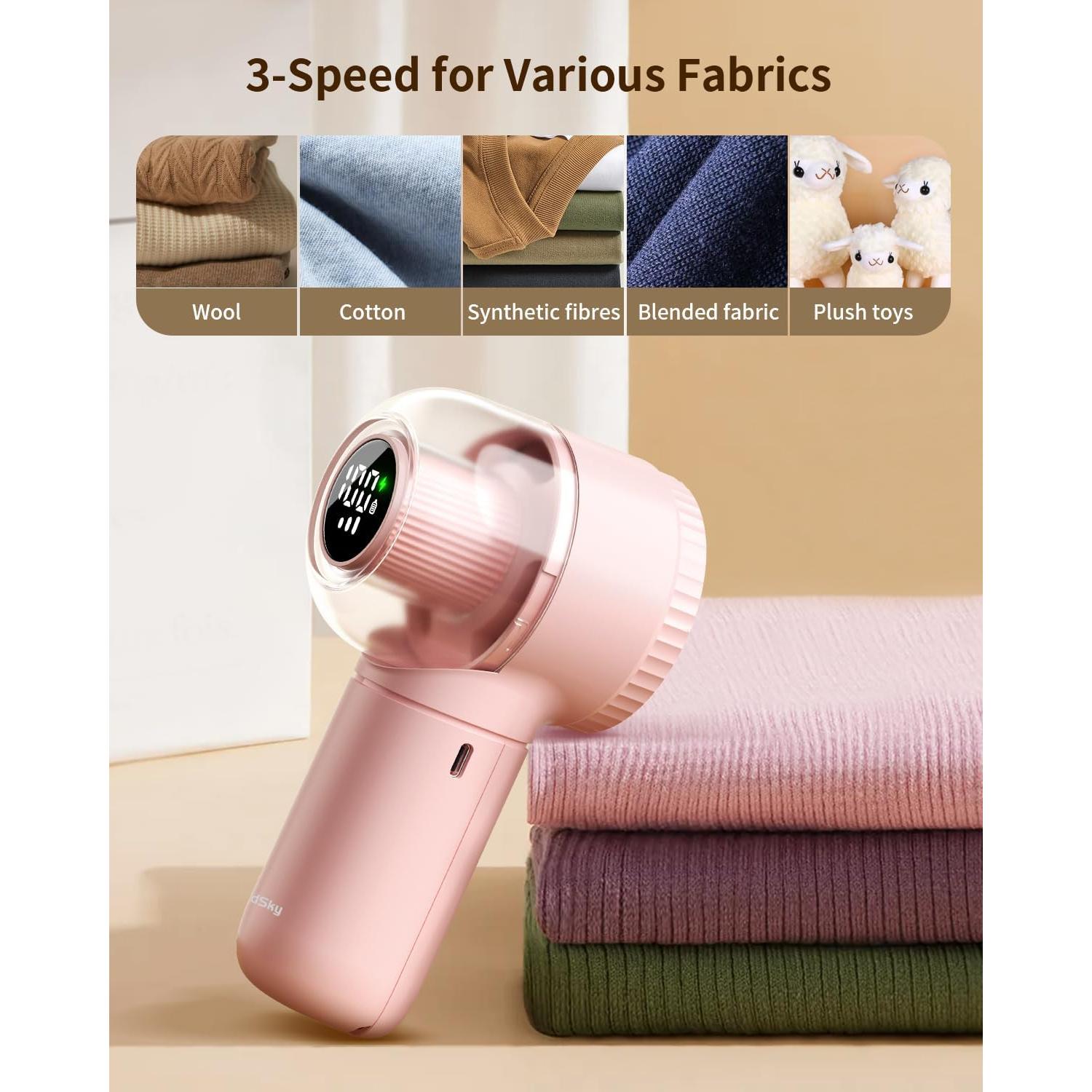 Raspador de Pelusa Recargable coldSky CY610 Rosa 3 Velocidades