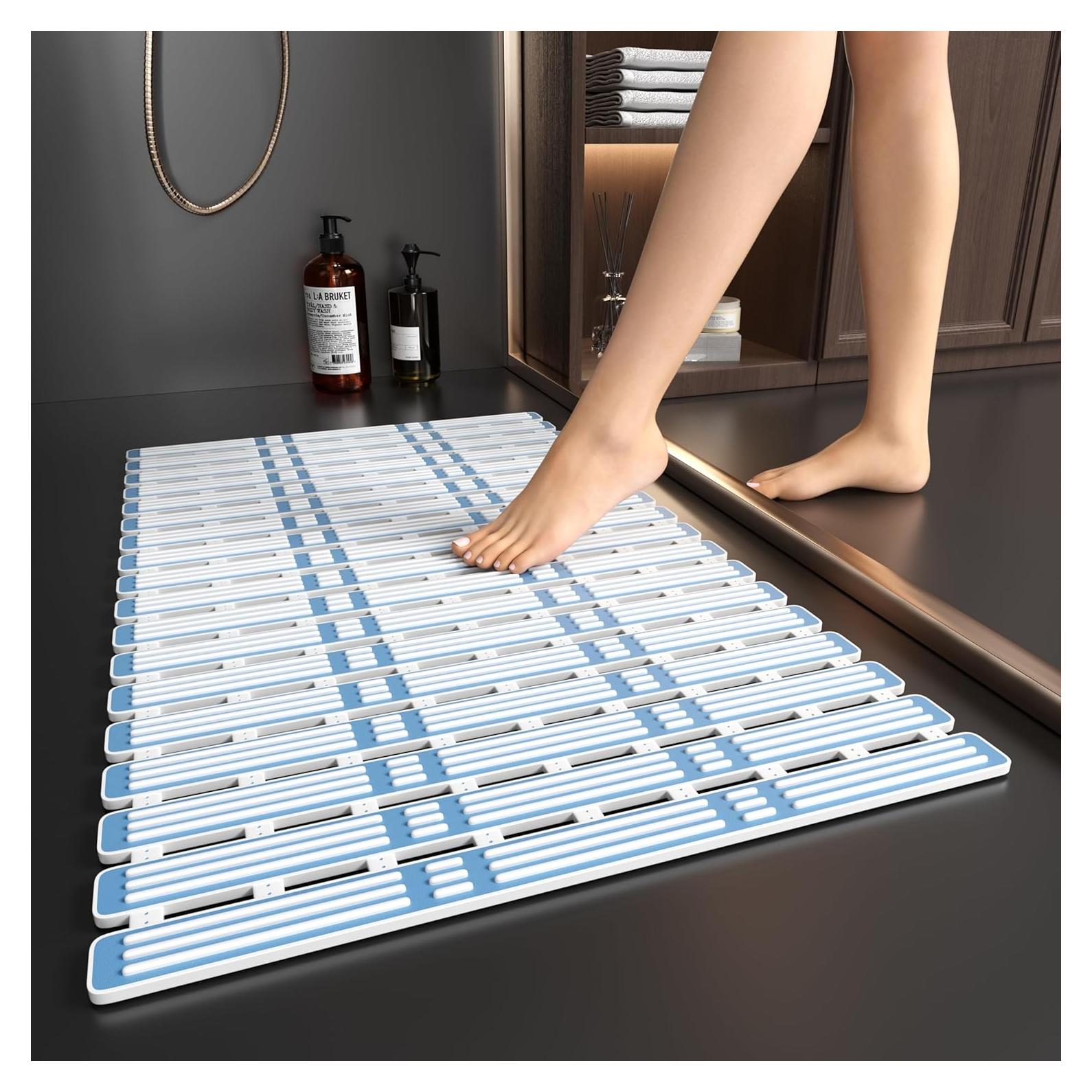 Alfombra de Ducha Antideslizante XIYUNTE 68.6x40.6 cm Azul