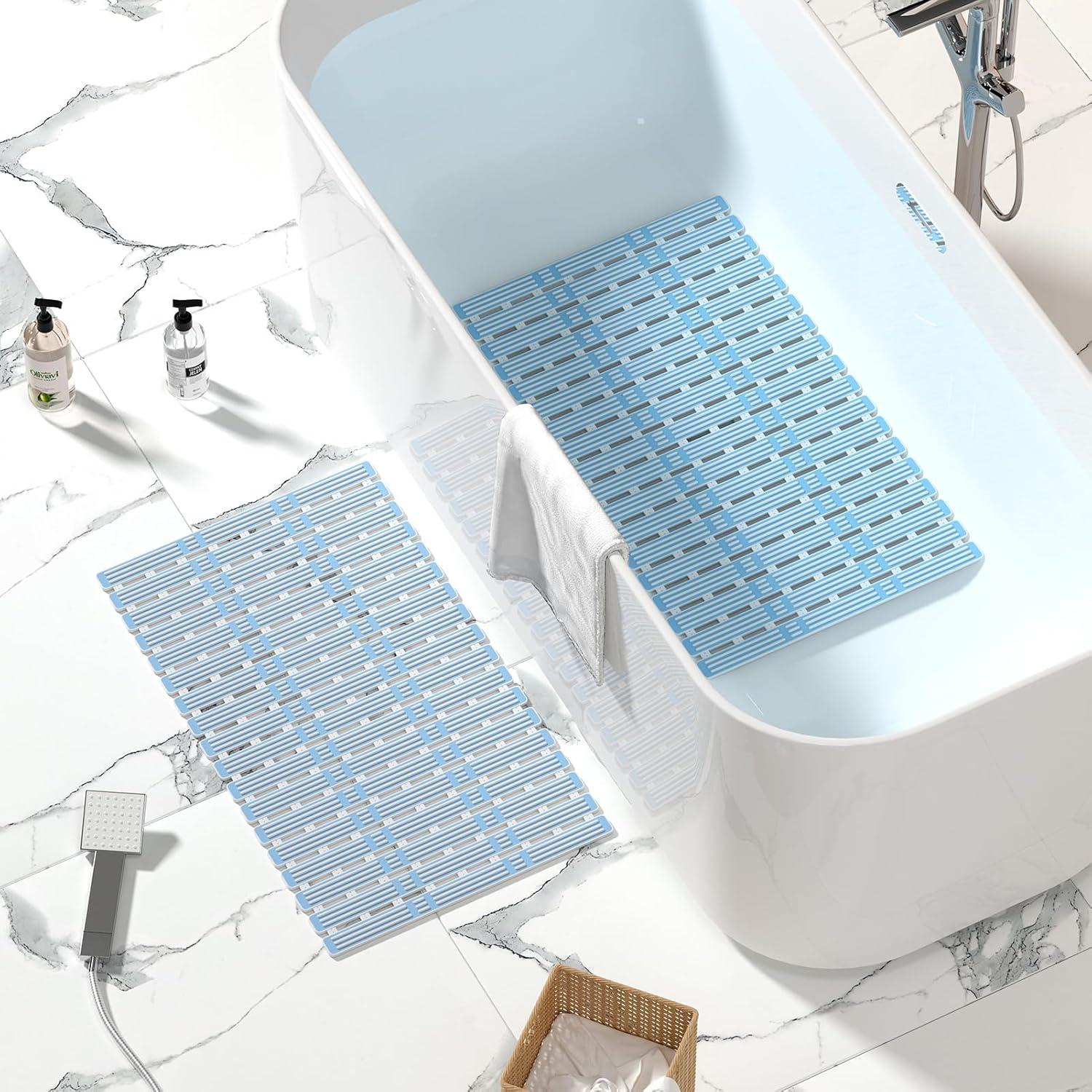 Alfombra de Ducha Antideslizante XIYUNTE 68.6x40.6 cm Azul