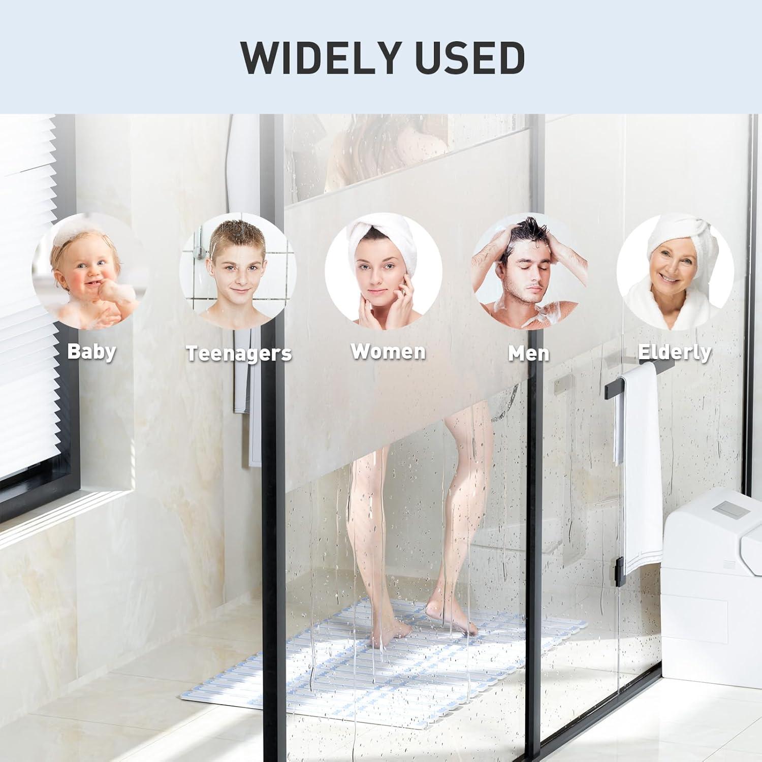 Alfombra de Ducha Antideslizante XIYUNTE 68.6x40.6 cm Azul