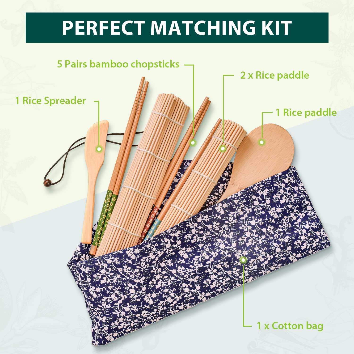 Kit de Sushi Soeos de Bambú 10 Piezas - Todo Natural