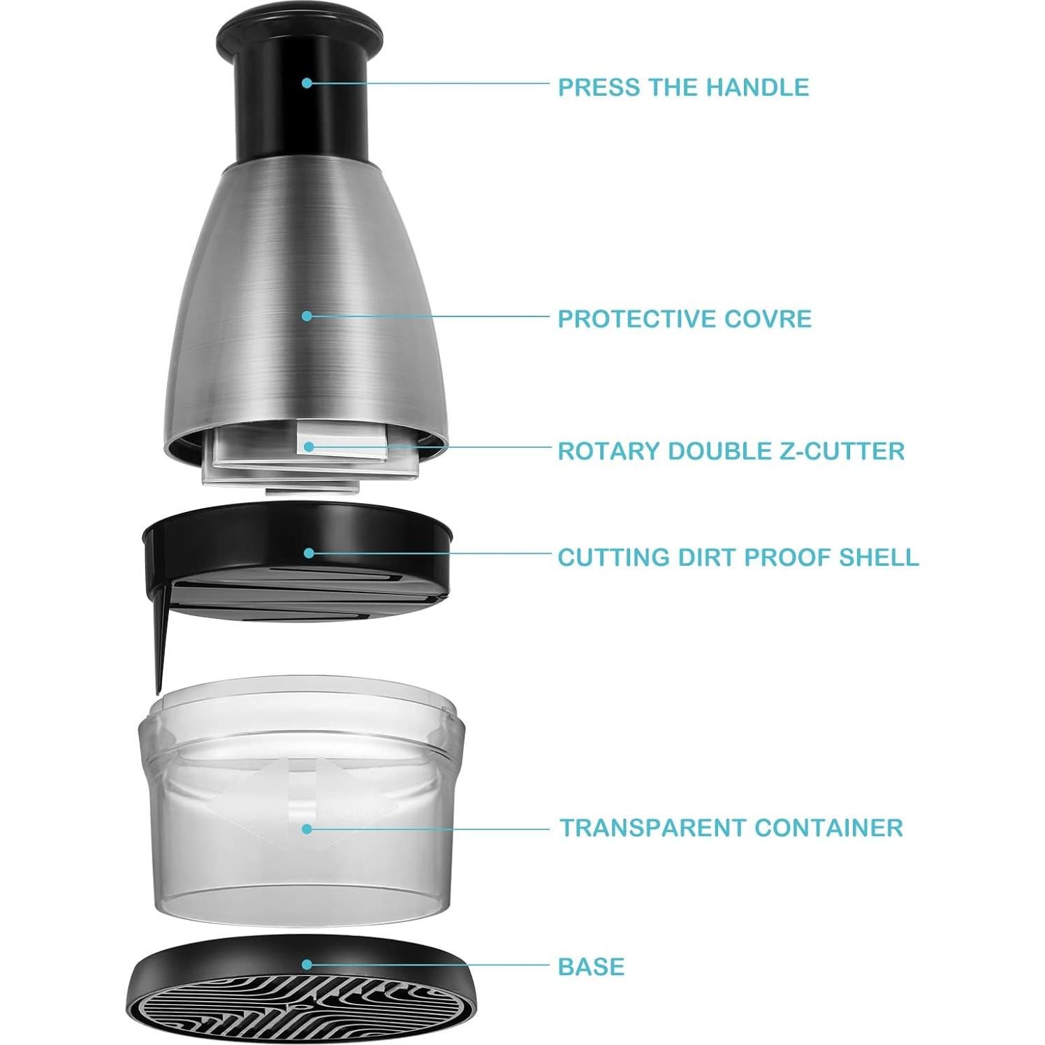 Picador Manual de Verduras HIMAAT de Acero Inoxidable 380g