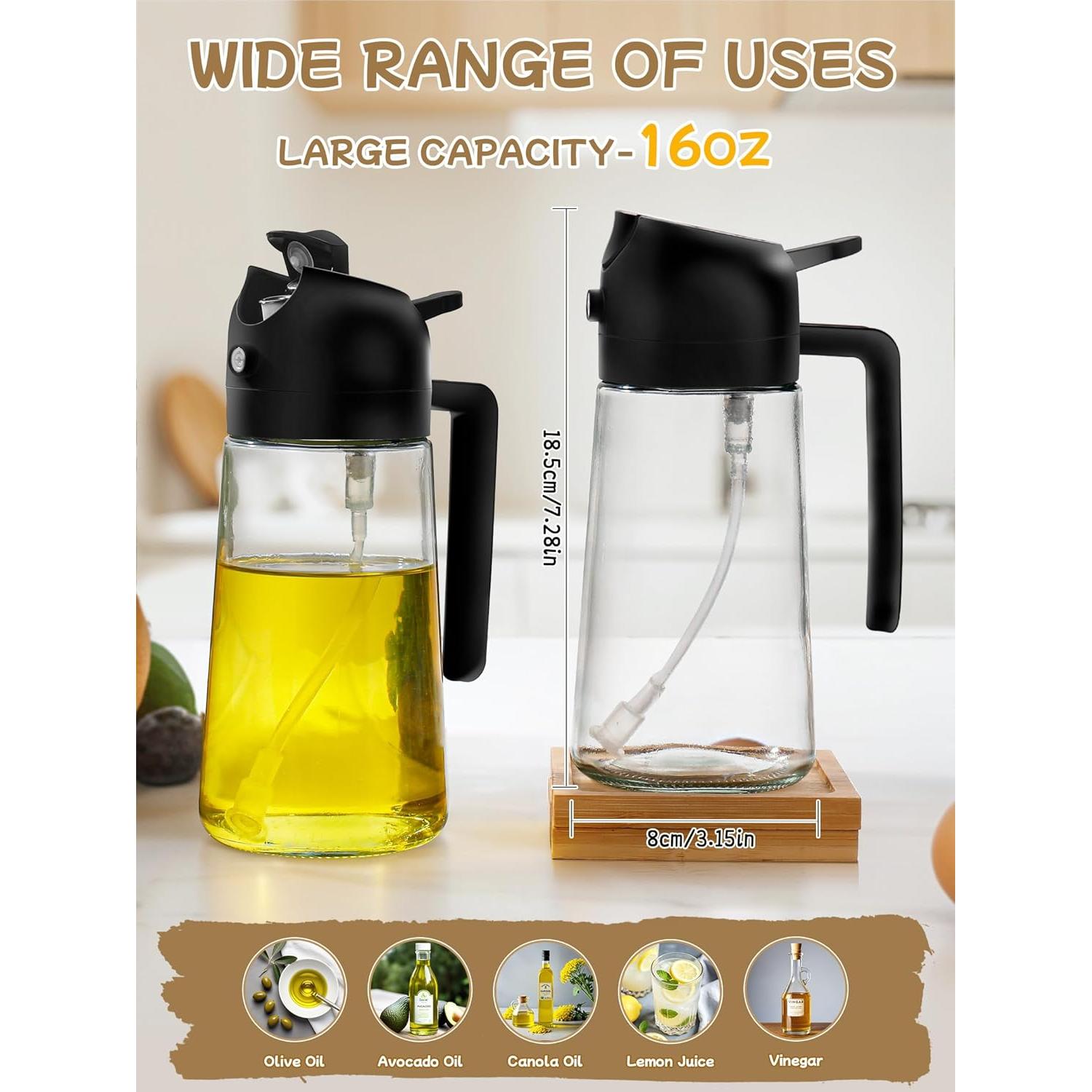 Rociador de Aceite 2pcs DWTS DANWEITESI 473ml Negro