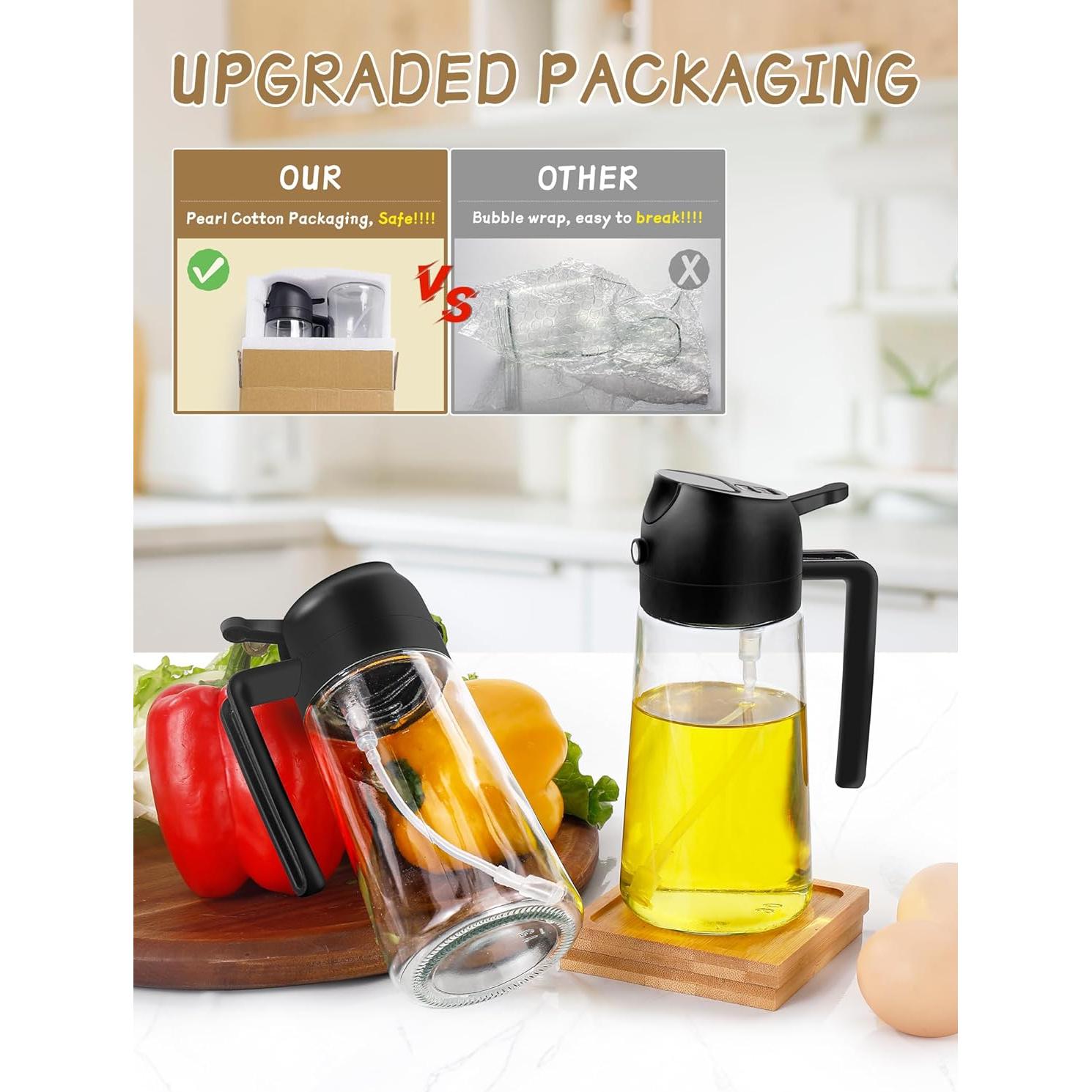 Rociador de Aceite 2pcs DWTS DANWEITESI 473ml Negro