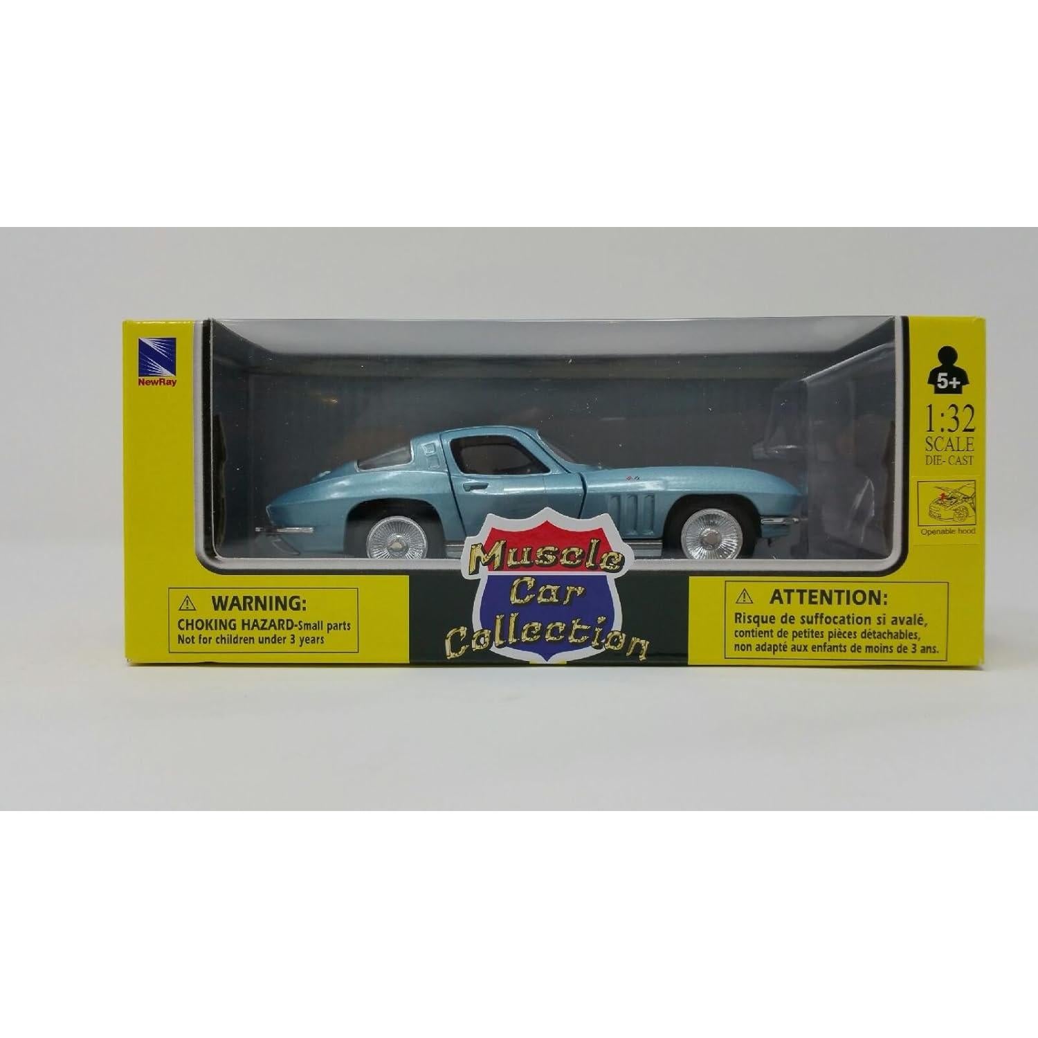 Auto a Escala Chevrolet Corvette 1966 19 cm Azul