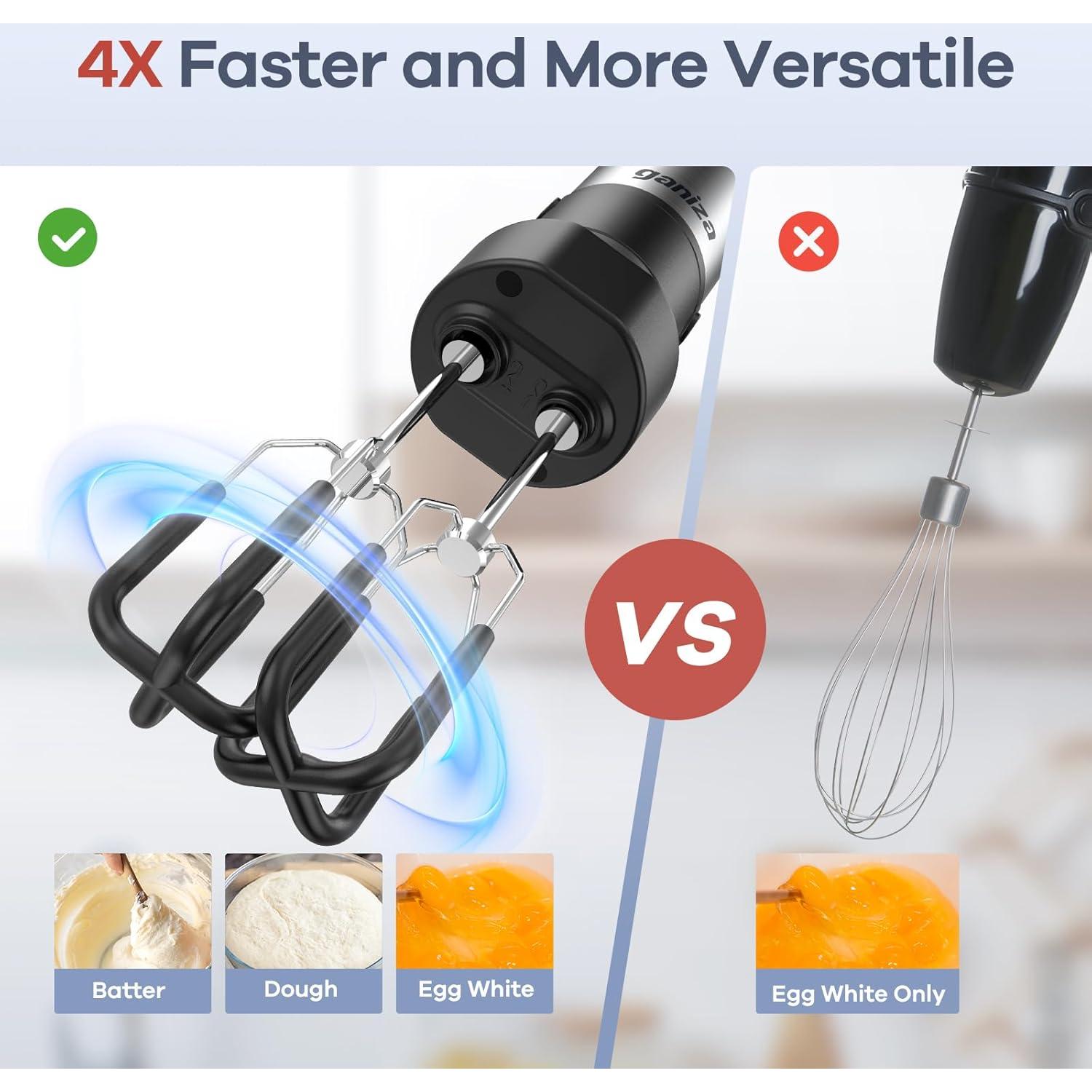 Batidora de Inmersión Ganiza GH10, 6 en 1, 15 Velocidades