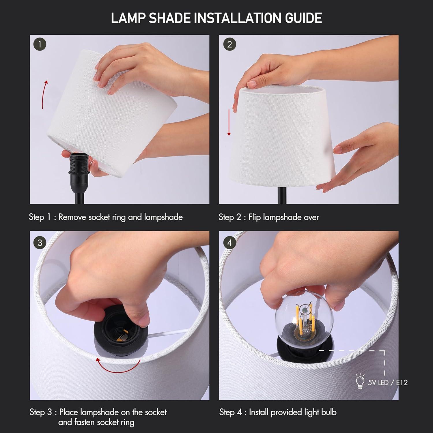 Lámpara de Mesa LED O'Bright Seraph Mini Recargable Negra