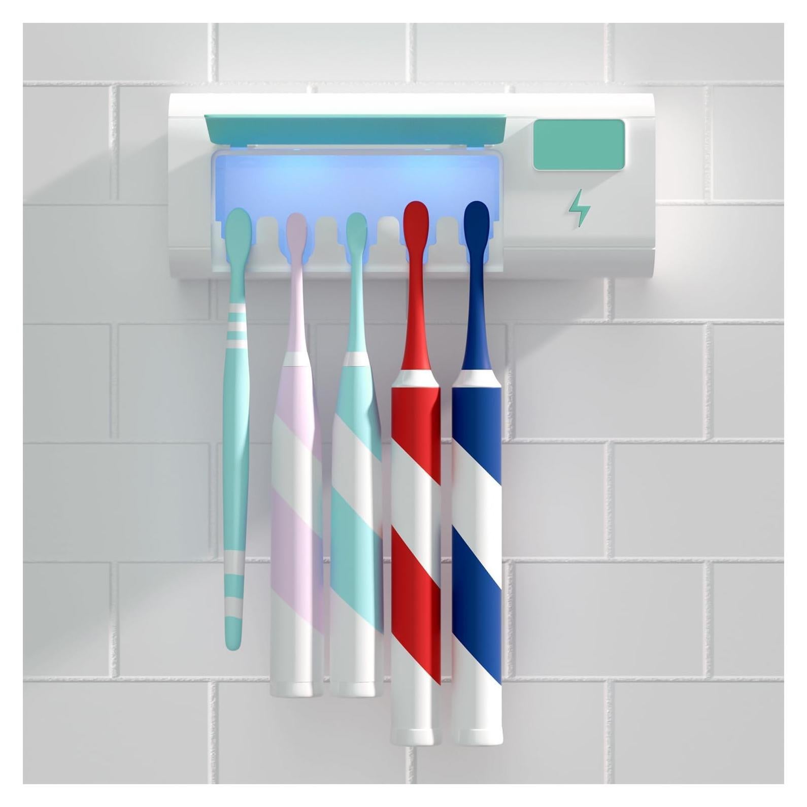 Soporte para Cepillos de Dientes OVAS HOO Verde 5 Espacios