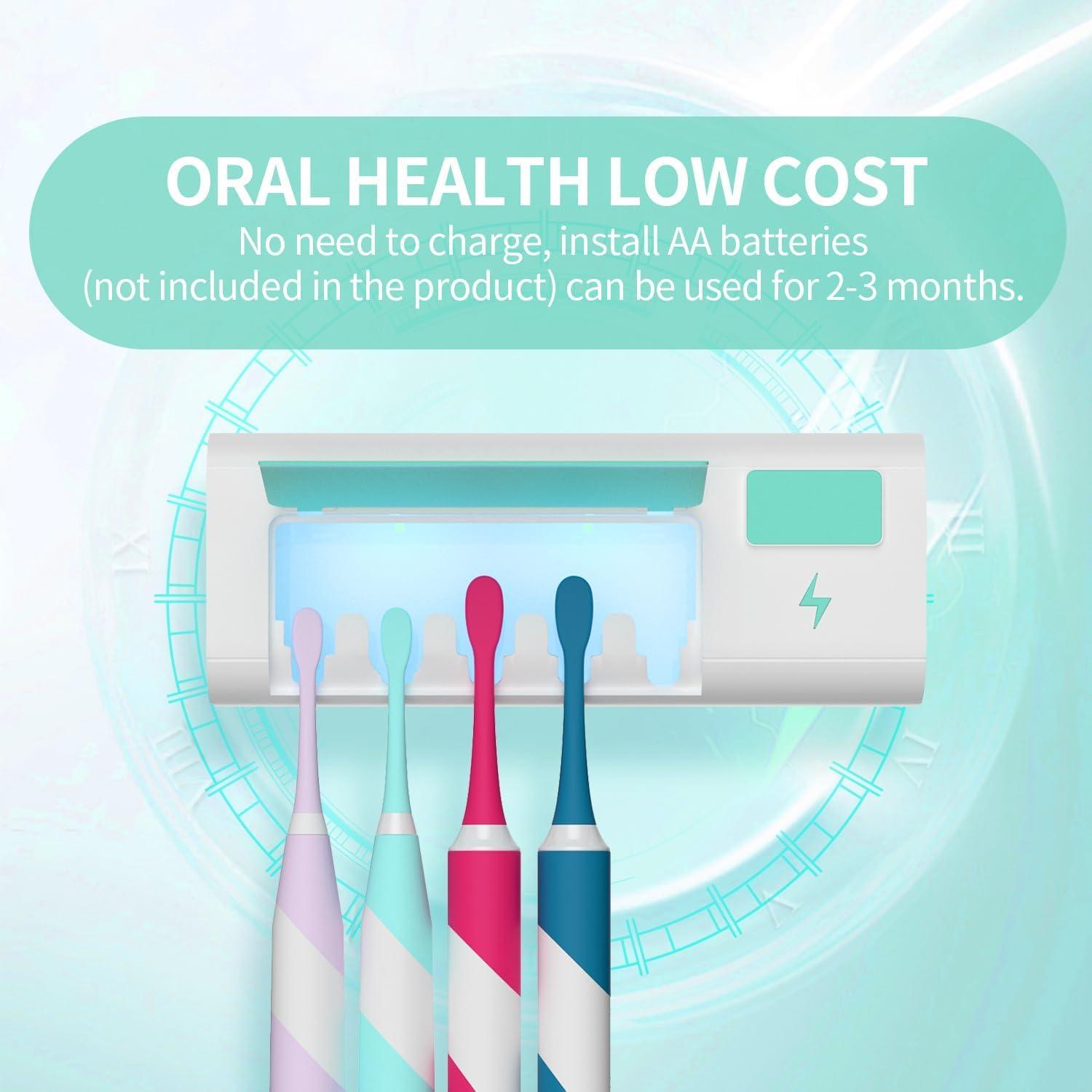 Soporte para Cepillos de Dientes OVAS HOO Verde 5 Espacios