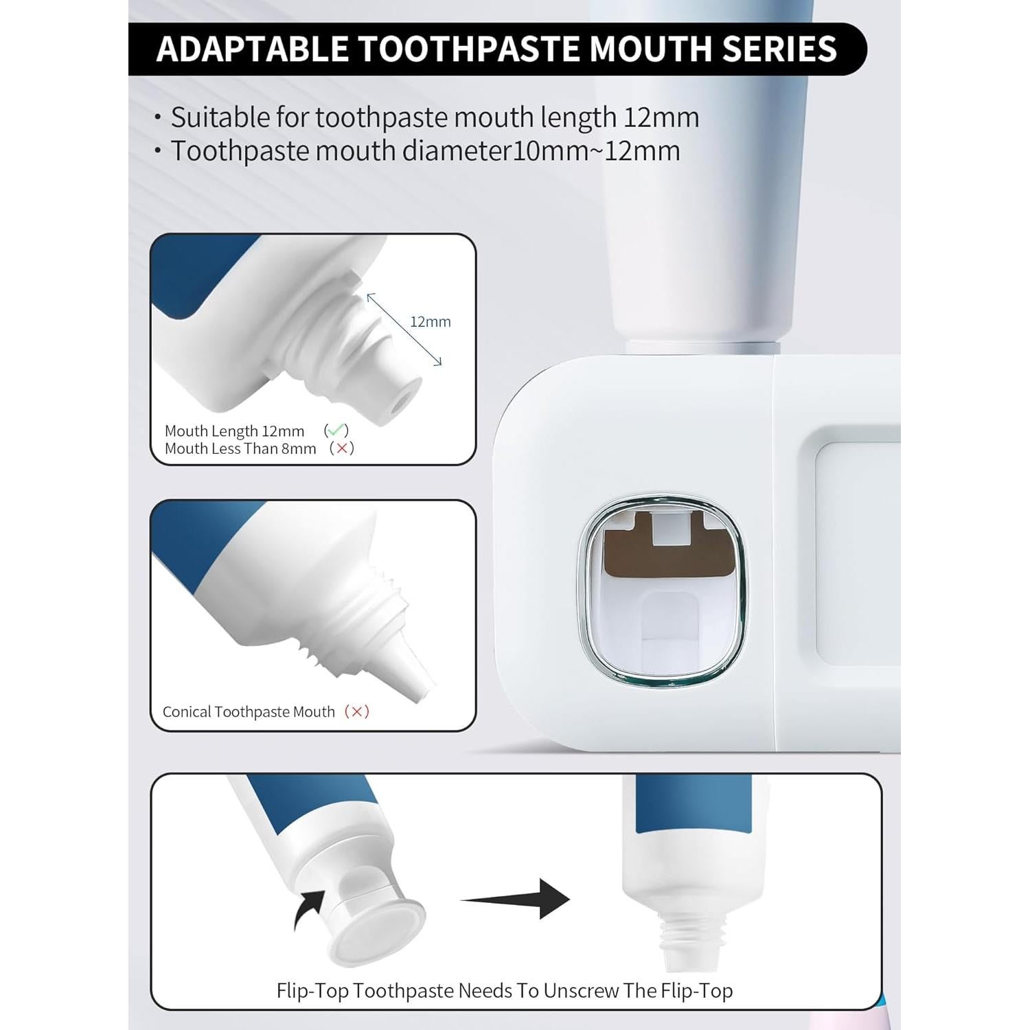Soporte de Cepillo de Dientes con Dispensador Automático OVAS HOO