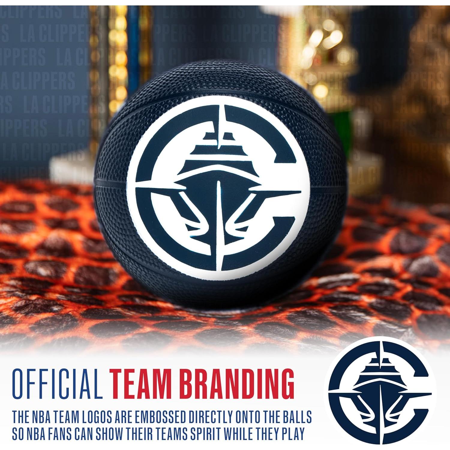 Balón de baloncesto mini NBA Franklin Sports Clippers 14 cm