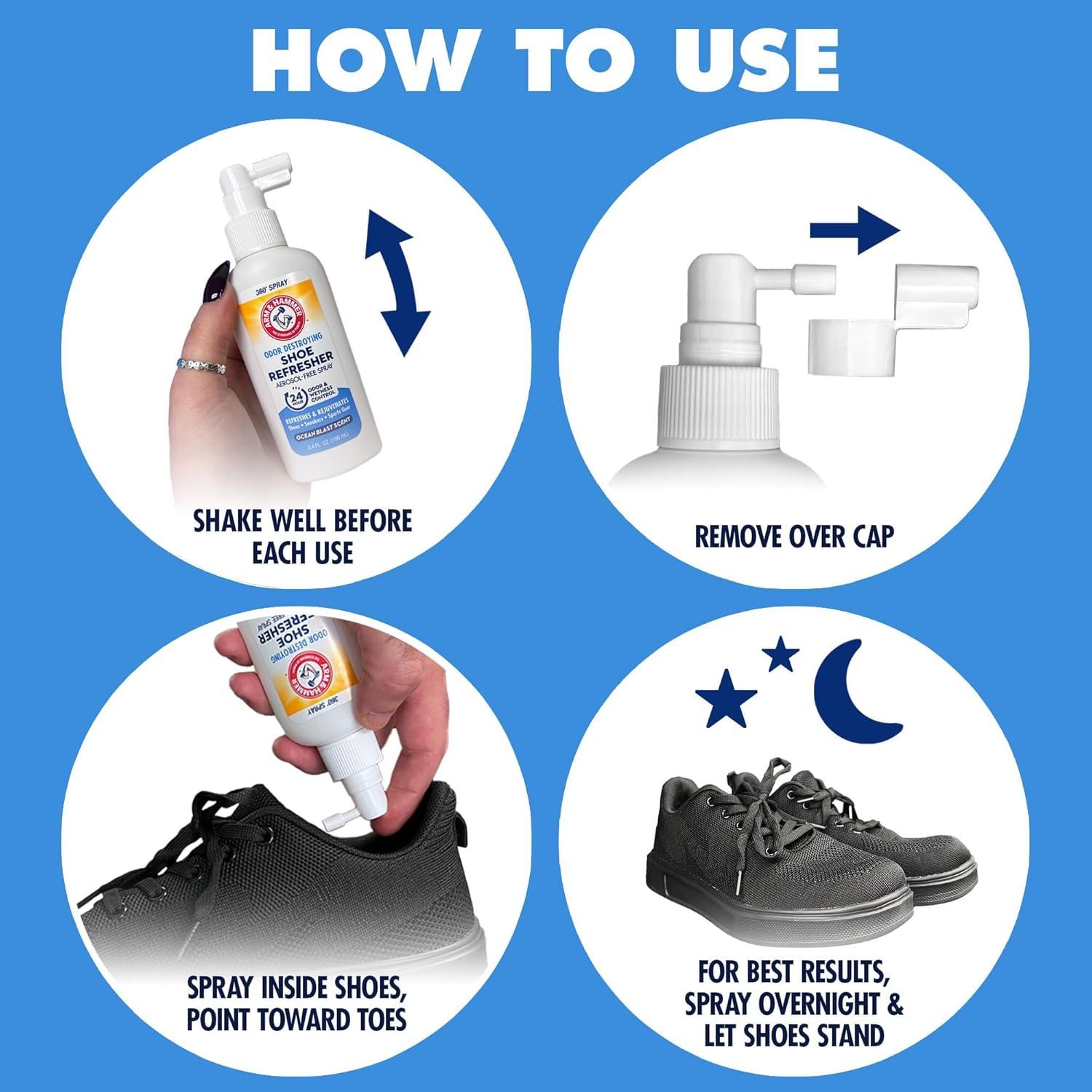 Spray Refrescante para Zapatos Arm & Hammer 96.39 g Aroma Oceánico