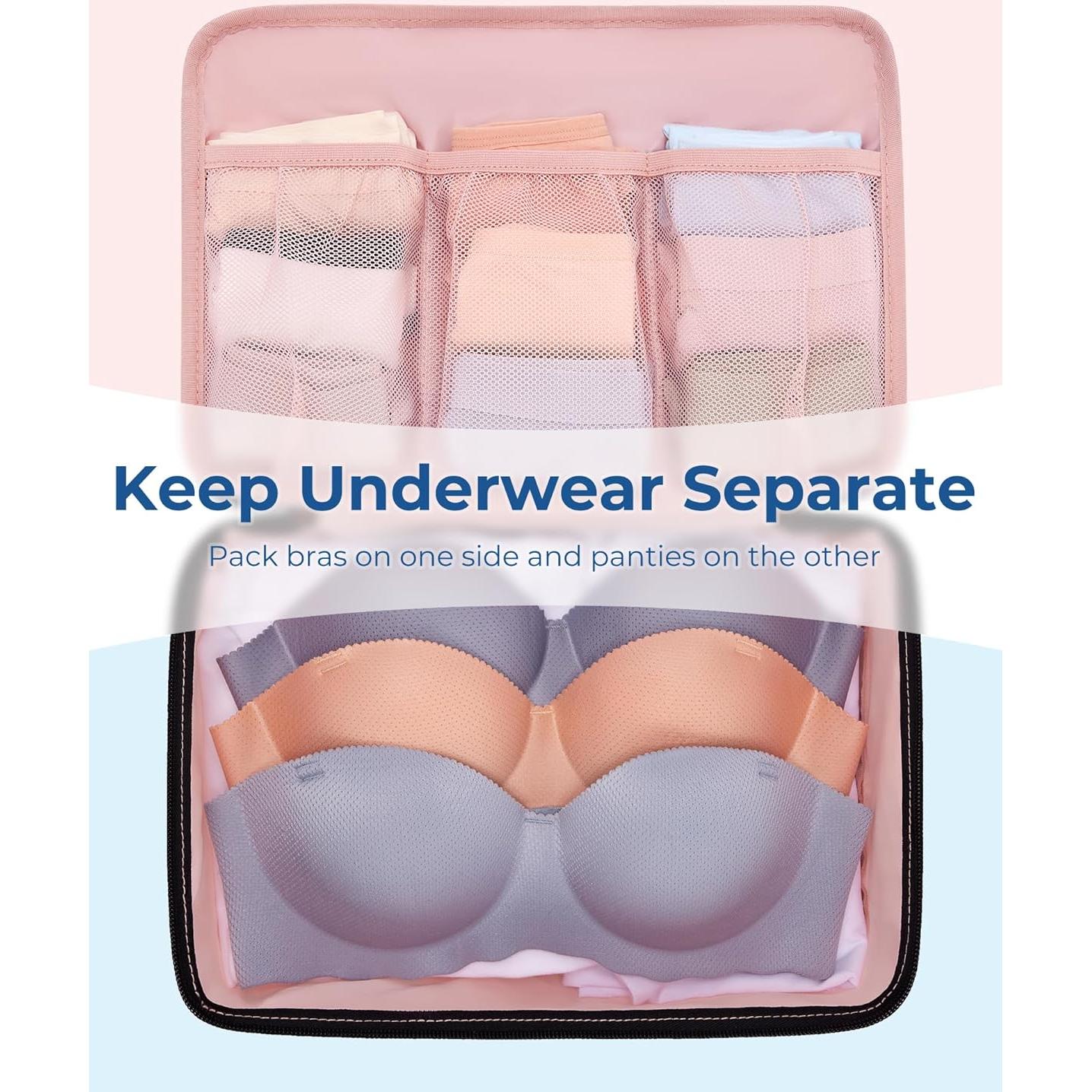 Cubos de Compresión para Empacar BAGSMART 6 PCS Rosa Bebé